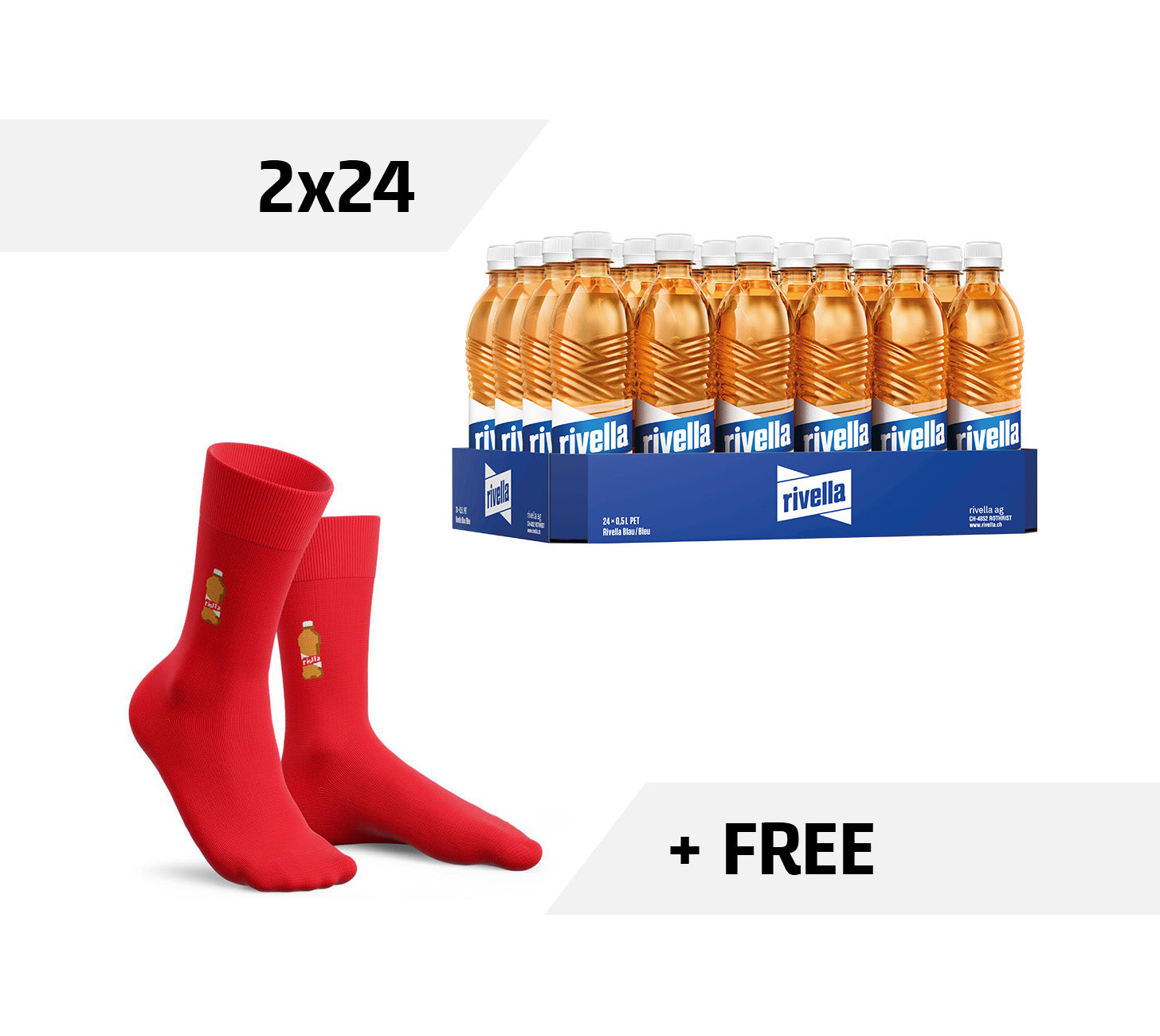 Rivella Blau Socken (rot) Kombi-Angebot
