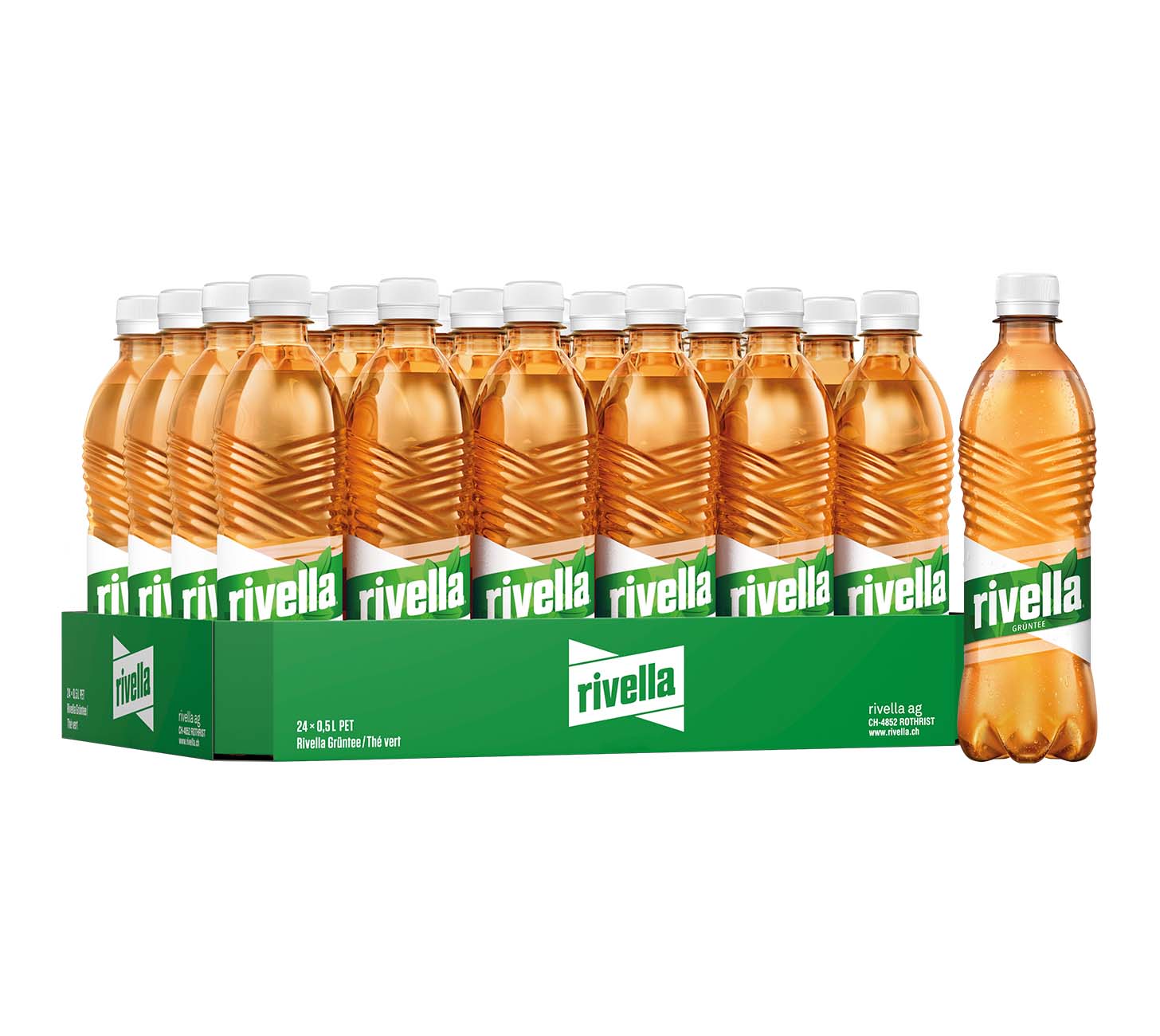 DE: Rivella Gruen Softdrink 50cl 24 Pack – Schweizer Kultgetraenk mit Gruentee Extrakt, frisch und einzigartig.
Keywords: rivella gruen, rivella softdrink, feldschloesschen getraenkeshop
FR: Rivella Vert Softdrink 50cl 24 pack – boisson suisse rafraichissante au the vert.
Keywords: rivella vert, rivella softdrink, feldschloesschen getraenkeshop
IT: Rivella Verde Softdrink 50cl 24 confezione – bibita svizzera con estratto di te verde.
Keywords: rivella verde, rivella softdrink, feldschloesschen getraenkesh