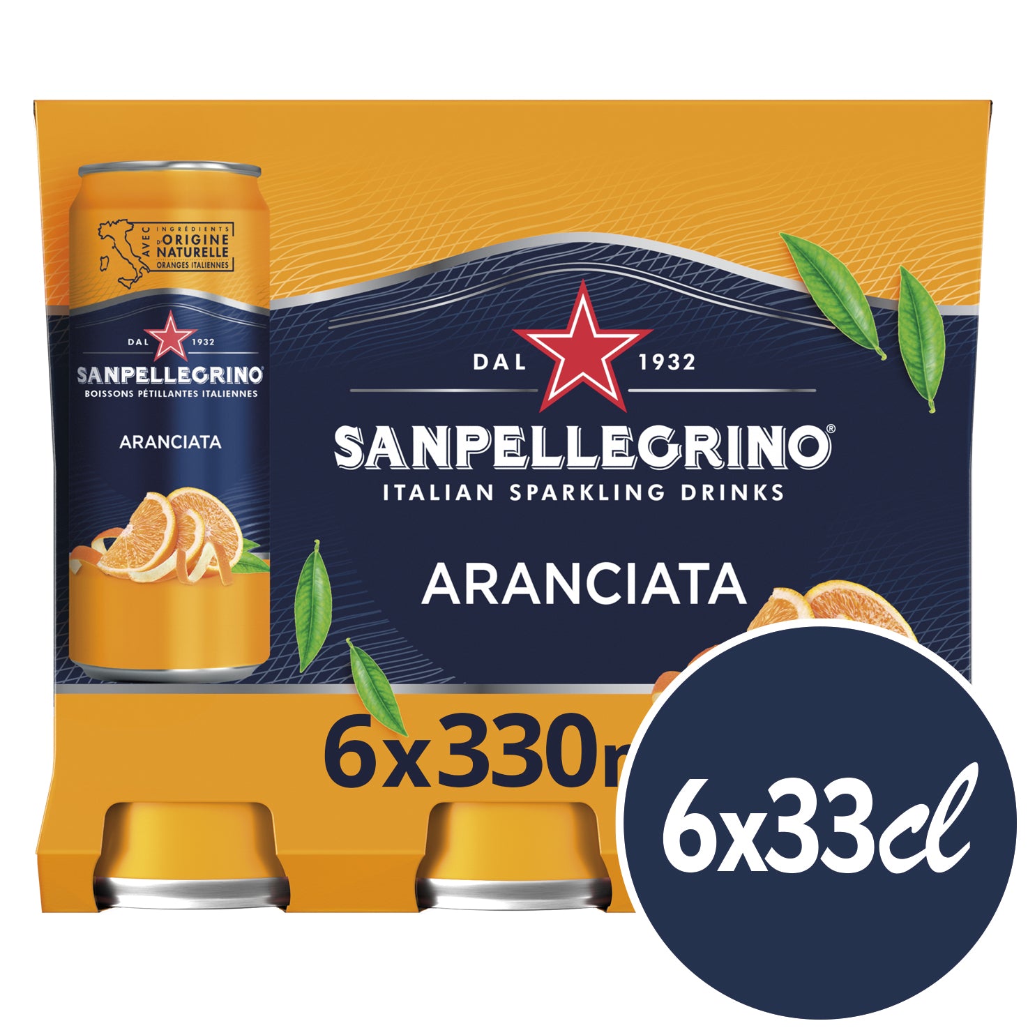 San Pellegrino Aranciata Softdrink 33cl 6-Pack