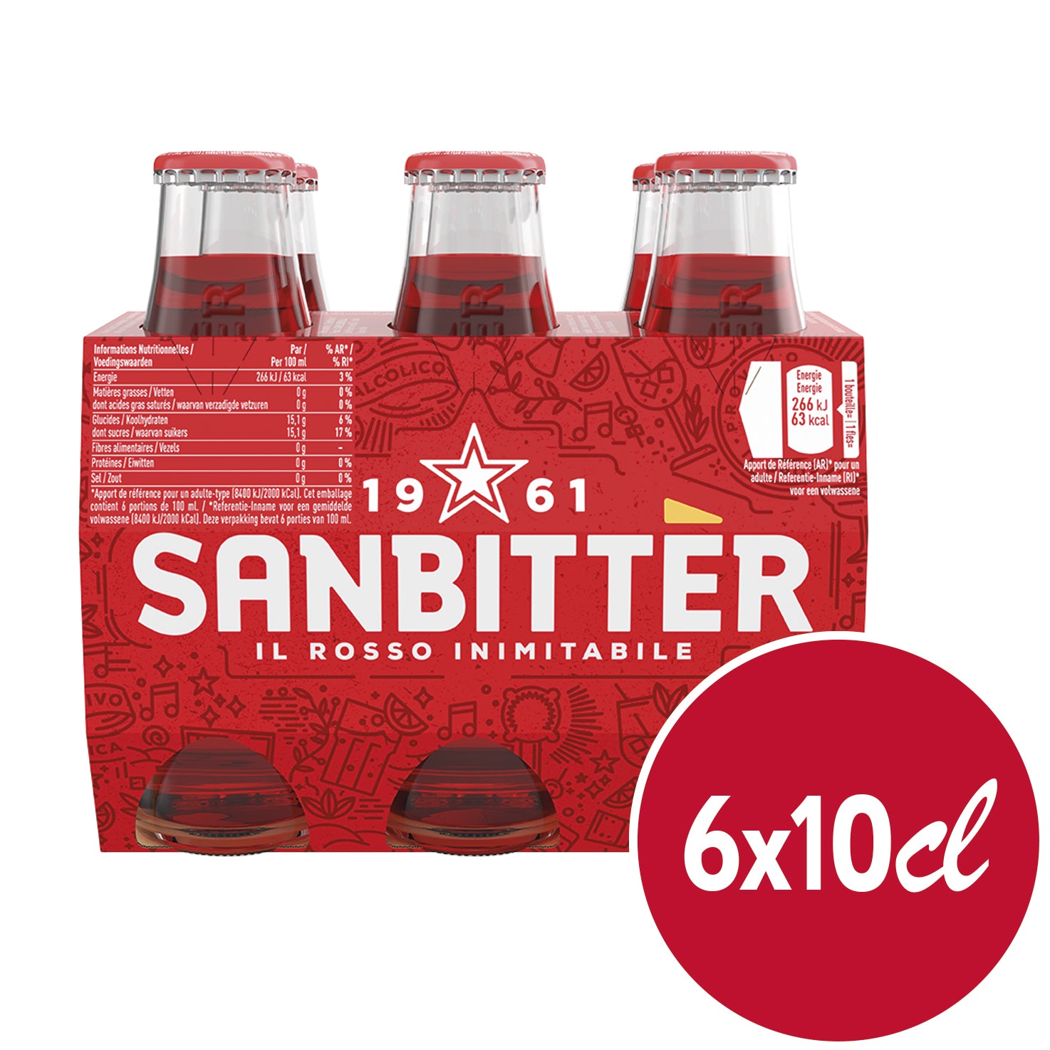 San Pellegrino Sanbitter Softdrink 10cl 6-Pack