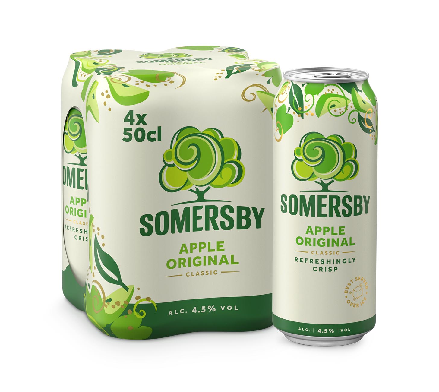 DE: Somersby Apple Original Modern Cider 50cl 4-Pack MHI, Apfel-Cider, spritzig und erfrischend, Mehrfachpack mit Trageeinheit auf weissem Hintergrund.
FR: Somersby Apple Original Modern Cider 50cl pack de 4 MHI, cidre a la pomme, frais et pétillant, multipack sur fond blanc.
IT: Somersby Apple Original Modern Cider 50cl confezione da 4 MHI, sidro alla mela, fresco e frizzante, multipack su sfondo bianco.
Keywords: somersby apple, cider mhi, apple cider, feldschloesschen-getraenkeshop