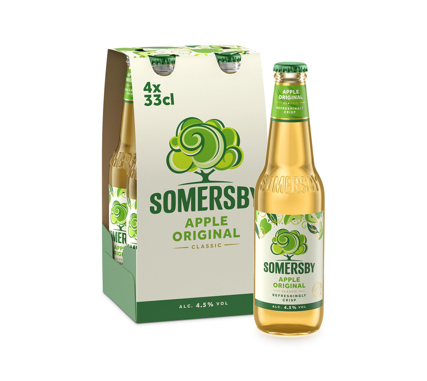 Cidre de pomme Somersby Original Modern 33 cl, pack de 4