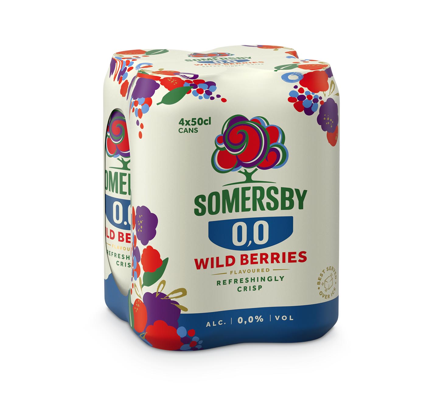 DE: Somersby Wild Berries 0.0% 4x50cl – alkoholfreier Modern Cider mit intensiven Beerenaromen im praktischen Dosenpack.
FR: Somersby Wild Berries 0.0% pack 4x50cl – cider moderne sans alcool aux arômes de fruits sauvages.
IT: Somersby Wild Berries 0.0% confezione 4x50cl – cider moderno analcolico dal gusto fruttato e rinfrescante.