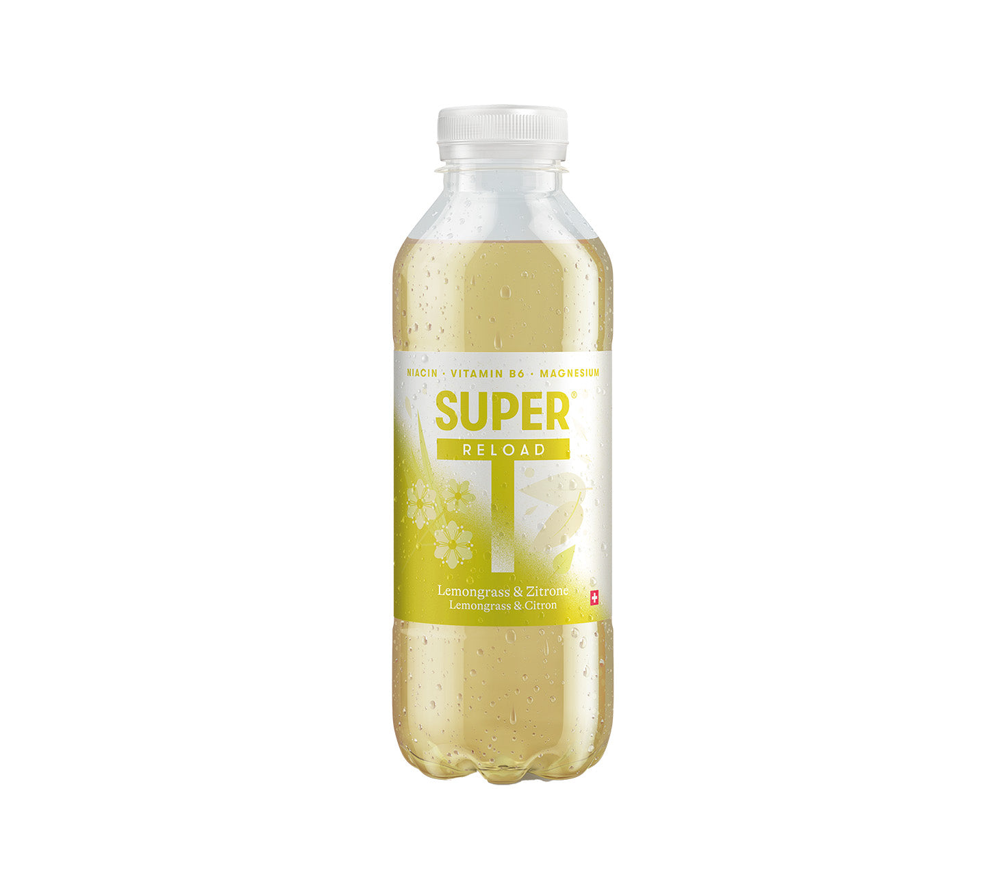 DE: Super-T Lemon Lemongrass & Zitrone 6×50 cl – funktionales Erfrischungsgetränk mit Zitronengras und Zitrone, angereichert mit Niacin, Vitamin B6 und Magnesium, im praktischen 6er-Pack.
FR: Super-T Lemon Citronnelle & Citron 6×50 cl – boisson rafraichissante fonctionnelle au citron et a la citronnelle, enrichie en niacine, vitamine B6 et magnesium, en pack de 6.
IT: Super-T Lemon Lemongrass & Limone 6×50 cl – bevanda funzionale rinfrescante al limone e lemongrass, con niacina, vitamina B6 e magnesio.