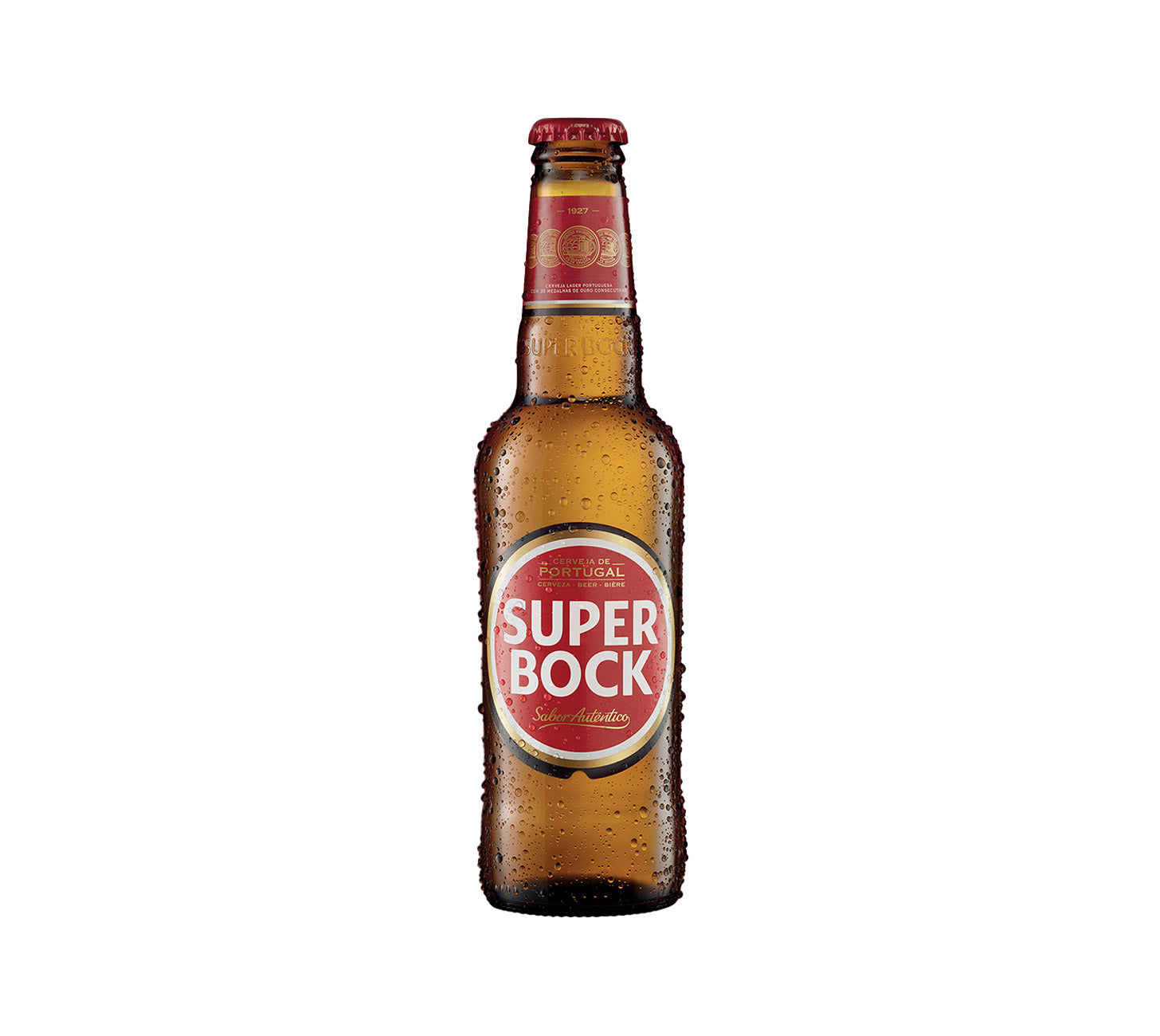 DE: Super Bock Lager Bier 33 cl – portugiesisches Premium-Lagerbier in brauner Glasflasche.
FR: Super Bock bière lager 33 cl – bière premium portugaise en bouteille en verre brun.
IT: Super Bock birra lager 33 cl – birra premium portoghese in bottiglia di vetro marrone.