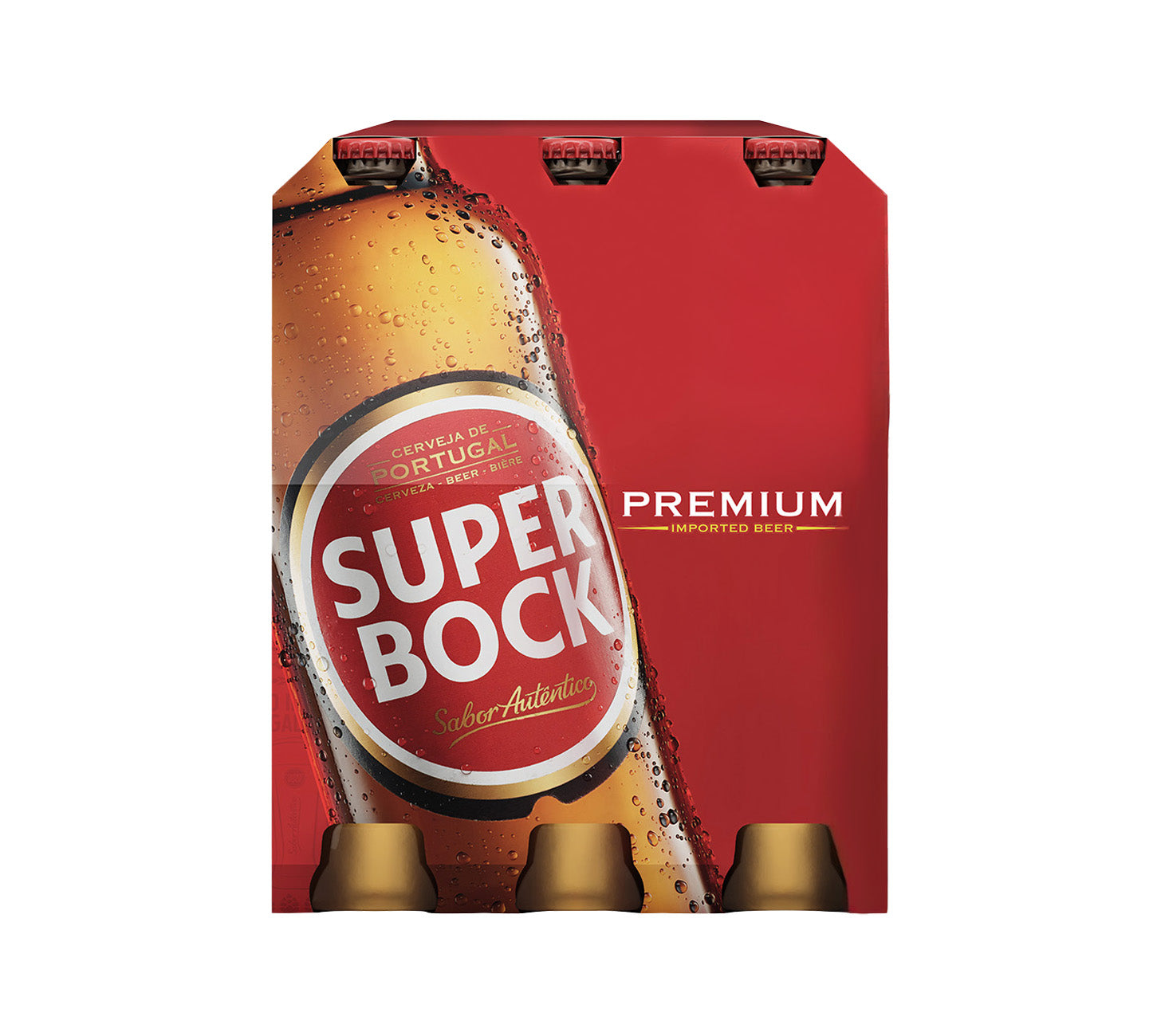 DE: Super Bock Lager Bier 33 cl 6-Pack – klassisches portugiesisches Lagerbier in braunen Glasflaschen.
FR: Super Bock bière lager 33 cl 6-pack – bière lager portugaise classique en bouteilles en verre brun.
IT: Super Bock birra lager 33 cl 6-pack – classica birra lager portoghese in bottiglie di vetro marrone.