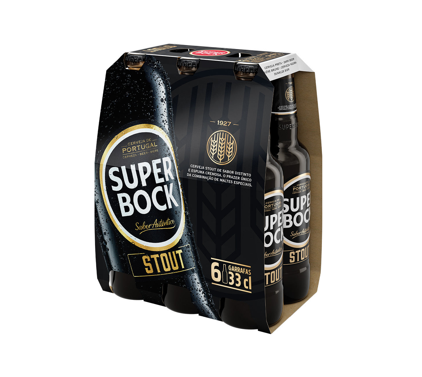 DE: Super Bock Stout Bier 33cl 6er-Pack – dunkles portugiesisches Stout mit Röstmalznoten, cremigem Schaum und intensivem, ausgewogenem Geschmack.
FR: Super Bock Stout biere 33cl 6 pack – biere stout portugaise aux arômes de malt torréfié, mousse crémeuse et saveur riche.
IT: Super Bock Stout birra 33cl 6 pack – birra stout portoghese con note di malto tostato, schiuma cremosa e gusto pieno.