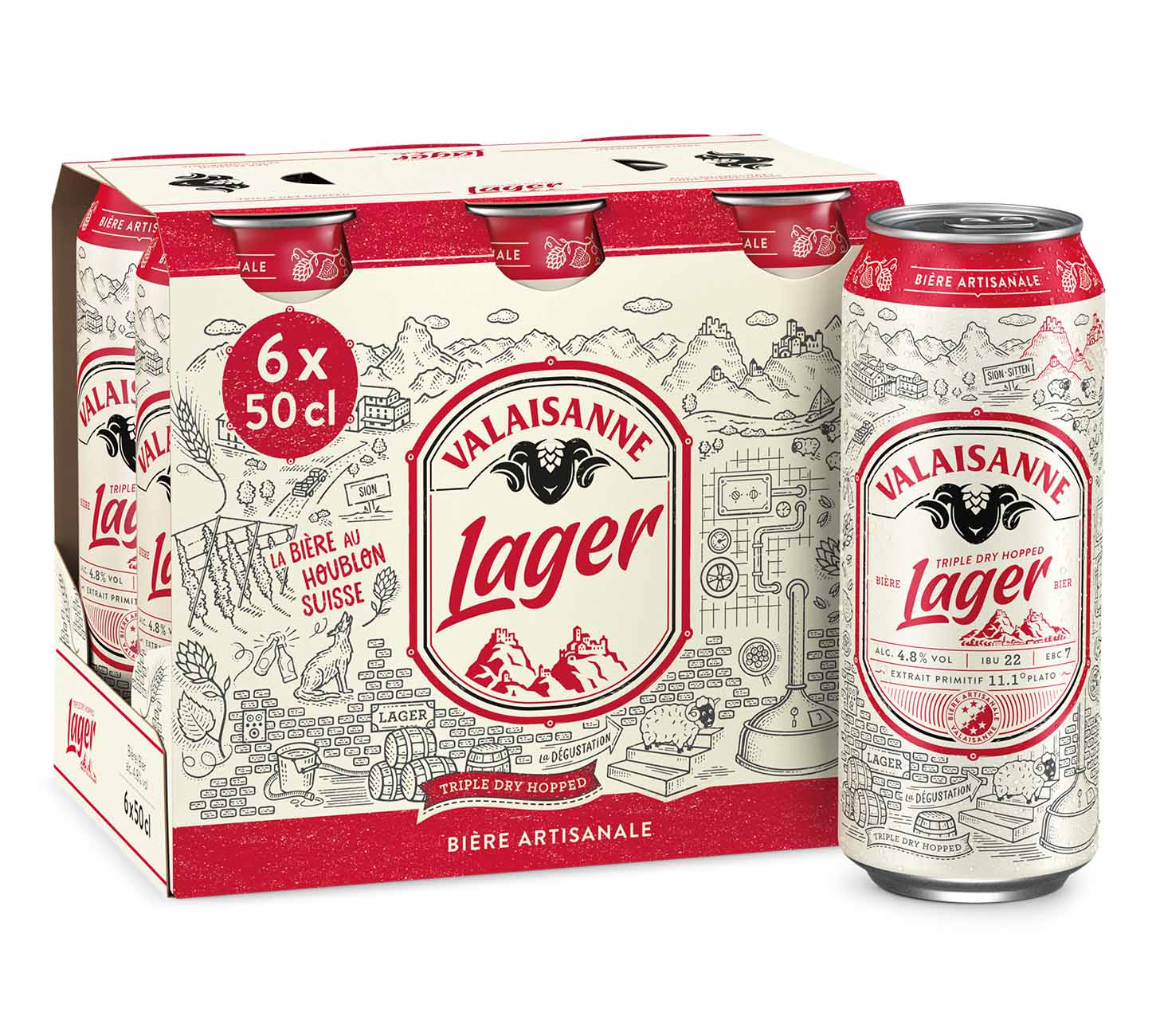 DE: Valaisanne Lager Bier 50cl 6-Pack – klassisches Lager Bier mit frischem Geschmack, feinherber Note und ausgewogenem Malzkörper. Keywords: valaisanne, lager, bier, feldschloesschen-getraenkeshop
FR: Valaisanne Lager Bière 50cl 6-Pack – biere lager classique, fraiche et equilibree avec une note legerement amere. Keywords: valaisanne, lager, biere, feldschloesschen-getraenkeshop
IT: Valaisanne Lager Birra 50cl 6-Pack – birra lager classica, fresca ed equilibrata con gusto delicatamente amaro. Keywords: v