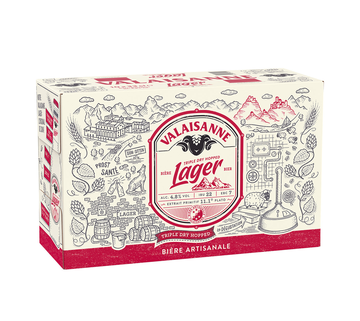 DE: Valaisanne Lager Bier 33cl 10-Pack – erfrischendes Bier mit ausgewogenem Geschmack und feinherber Note. Keywords: valaisanne, lager, bier, feldschloesschen-getraenkeshop
FR: Valaisanne Lager 33cl 10-pack – biere suisse rafraichissante et equilibree avec notes legerement ameres. Keywords: valaisanne, biere, lager, feldschloesschen-getraenkeshop
IT: Valaisanne Lager 33cl 10-pack – birra svizzera rinfrescante e bilanciata con leggere note amare. Keywords: valaisanne, birra, lager, feldschloesschen-getrae