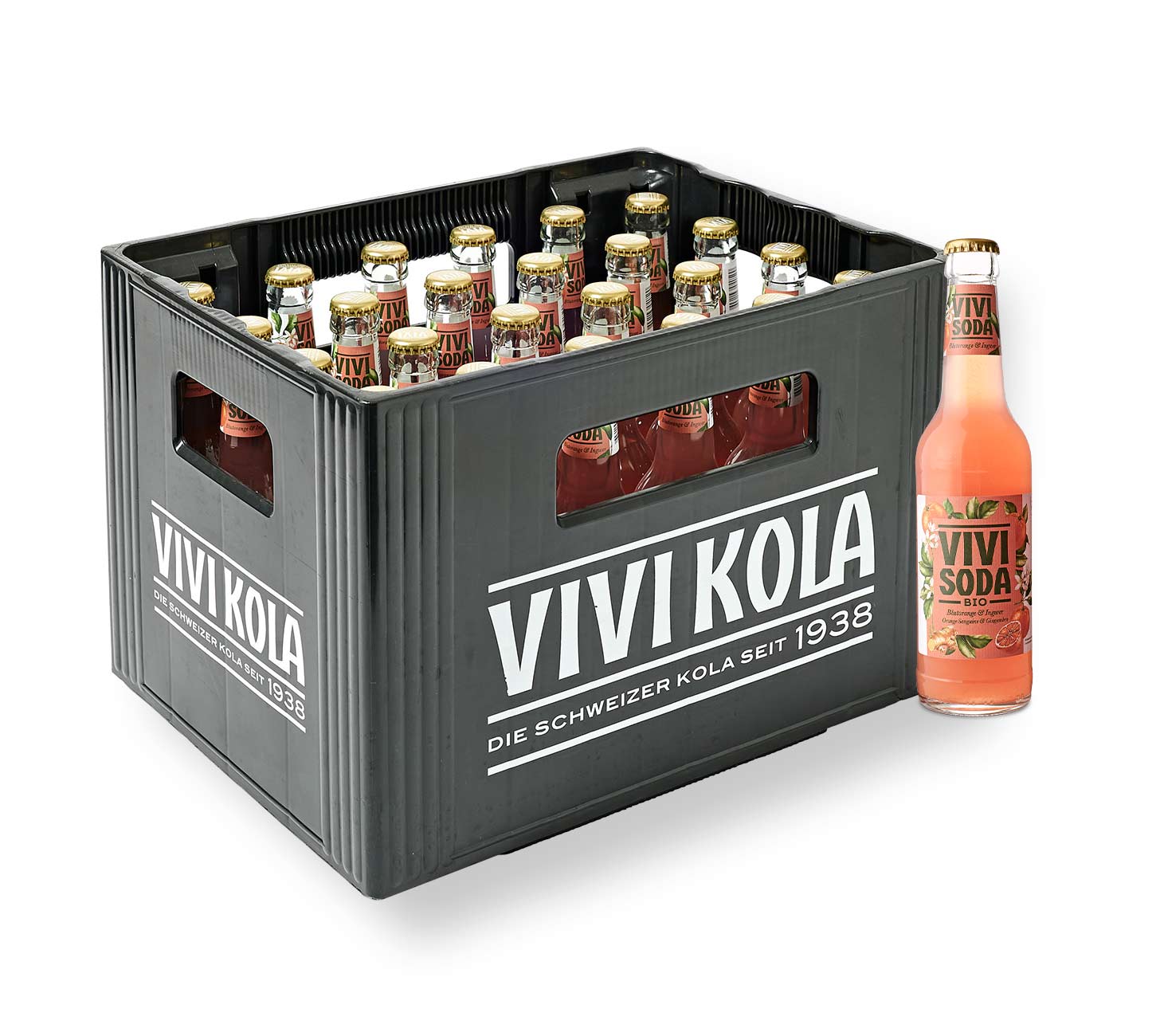Vivi Soda Blutorgange & Ingwer Softdrink 33cl 24-Harasse