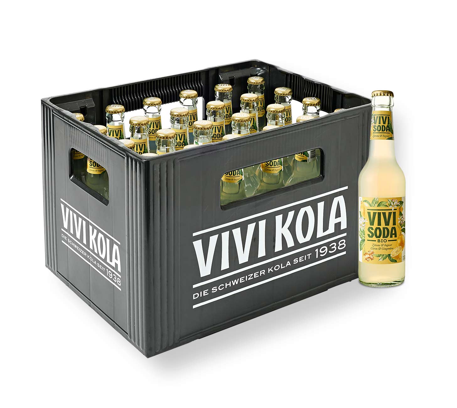 Vivi Soda Zitrone & Ingwer Softdrink 33cl 24-Harasse
