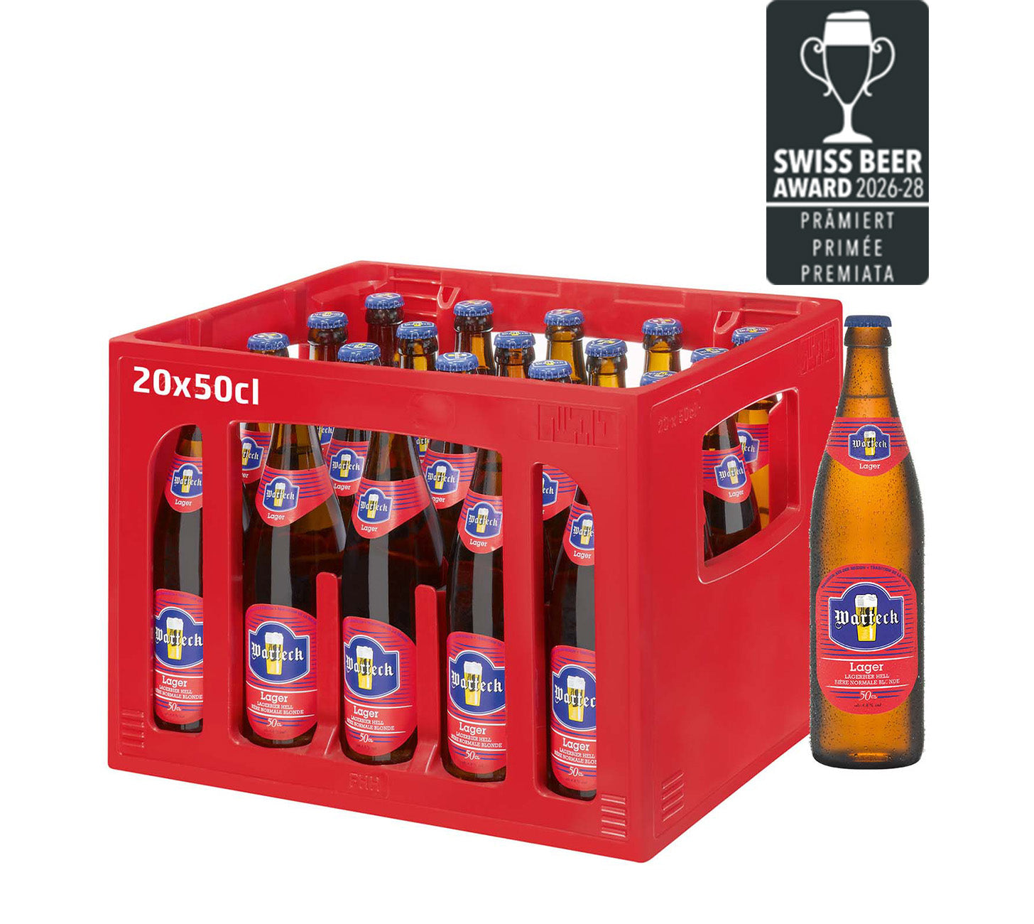 Warteck Lager Bier 50cl 20-Harasse