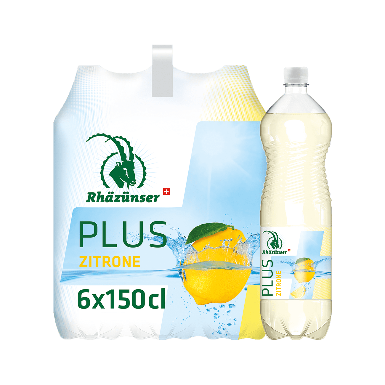 Eau citronnée Rhäzünser Plus 150 cl, pack de 6