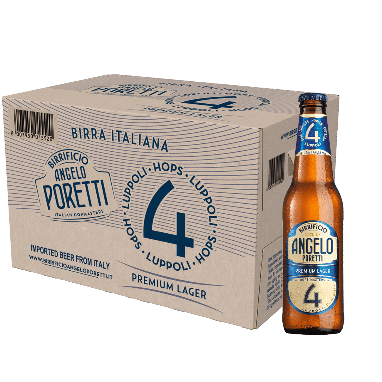Birrificio Angelo Poretti 4 Luppoli Bier 33cl 24-Pack
