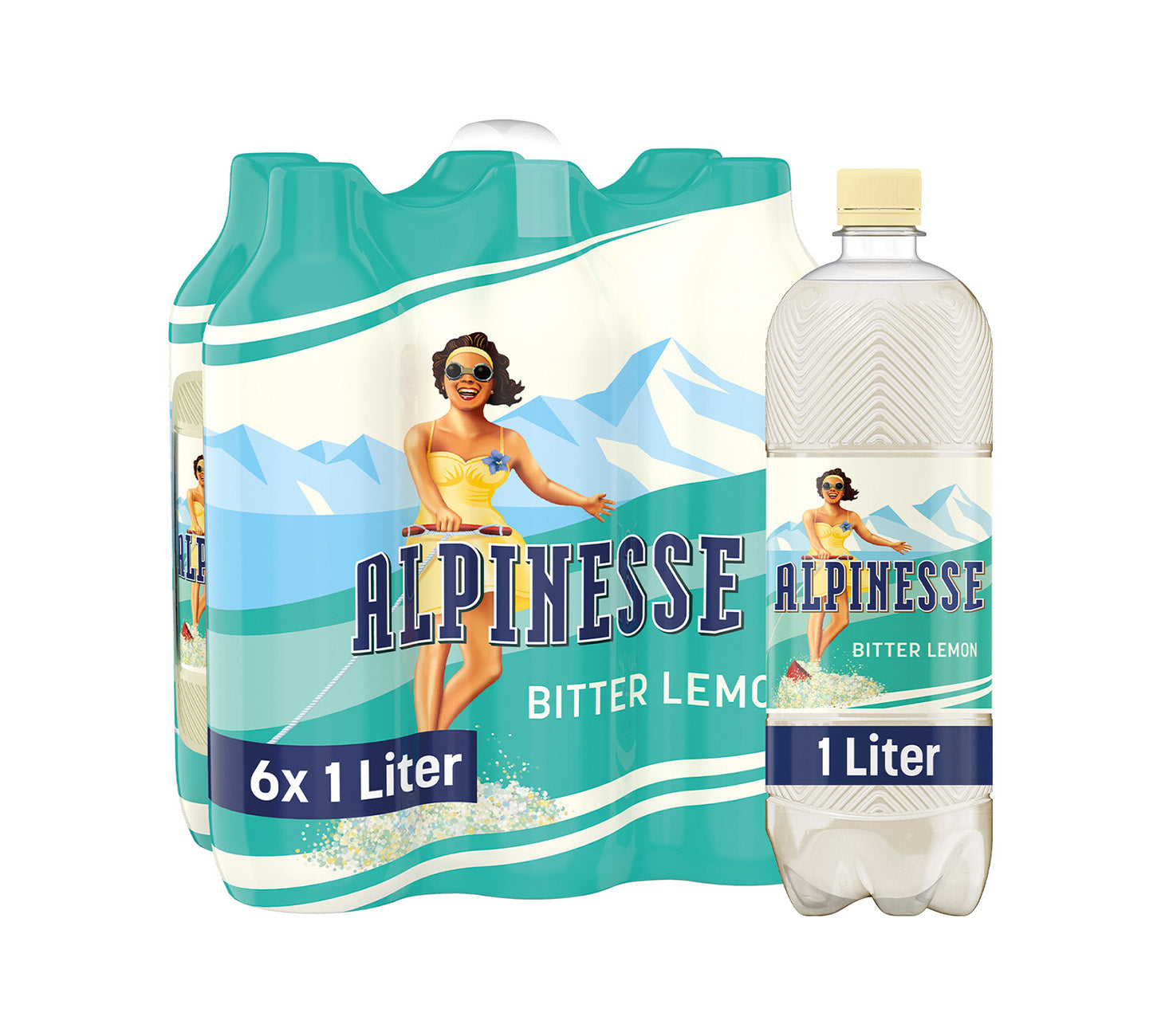 DE: Alpinesse Bitter Lemon – MHI, Softdrink 100cl 6-Pack, erfrischend & bitter-süss

FR: Alpinesse Bitter Lemon – MHI, boisson gazeuse citronnée amère 100cl pack de 6

IT: Alpinesse Bitter Lemon – MHI, bevanda frizzante limone amaro 100cl confezione da 6
