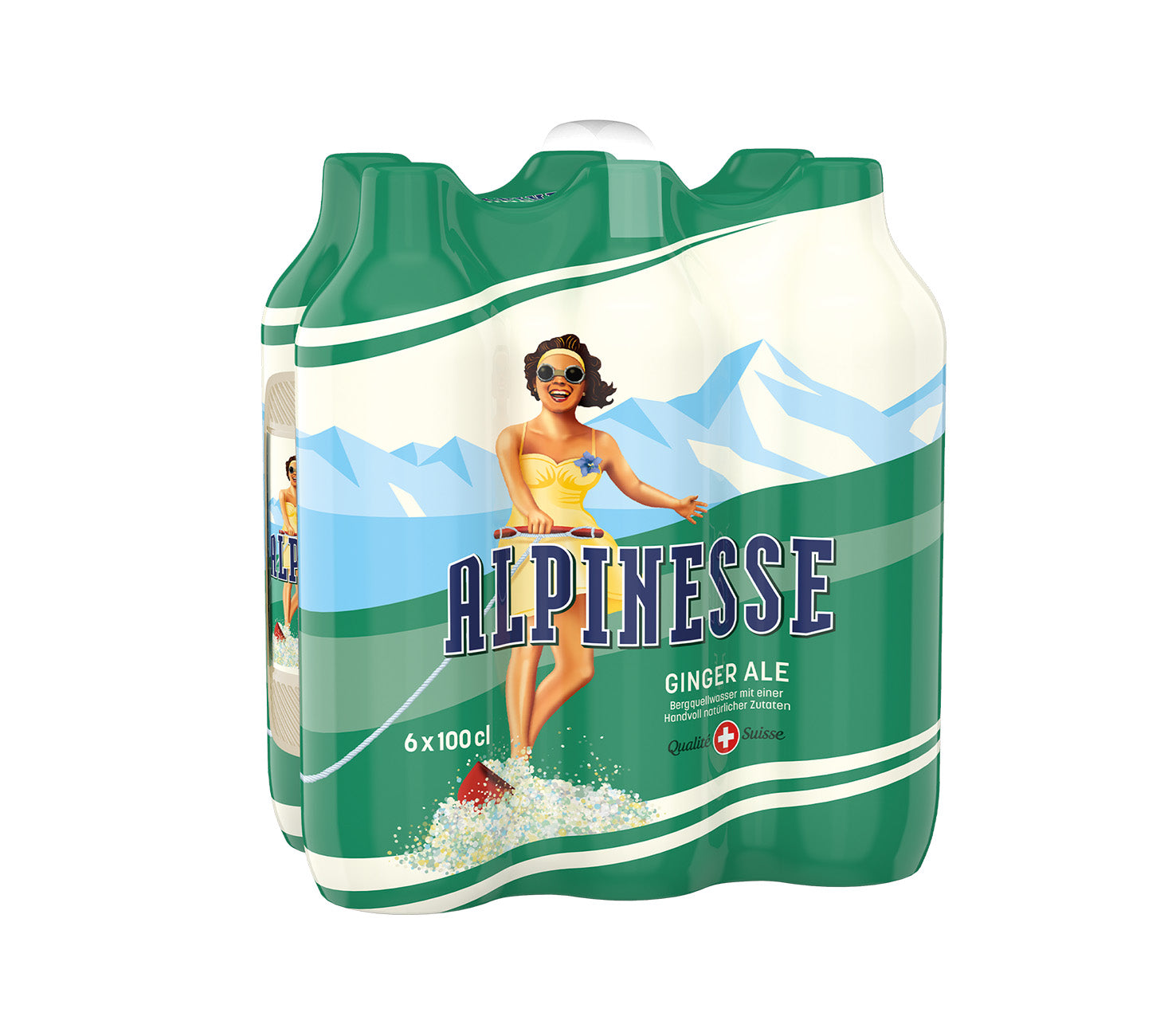 Boisson gazeuse Alpinesse Ginger Ale 100 cl, pack de 6