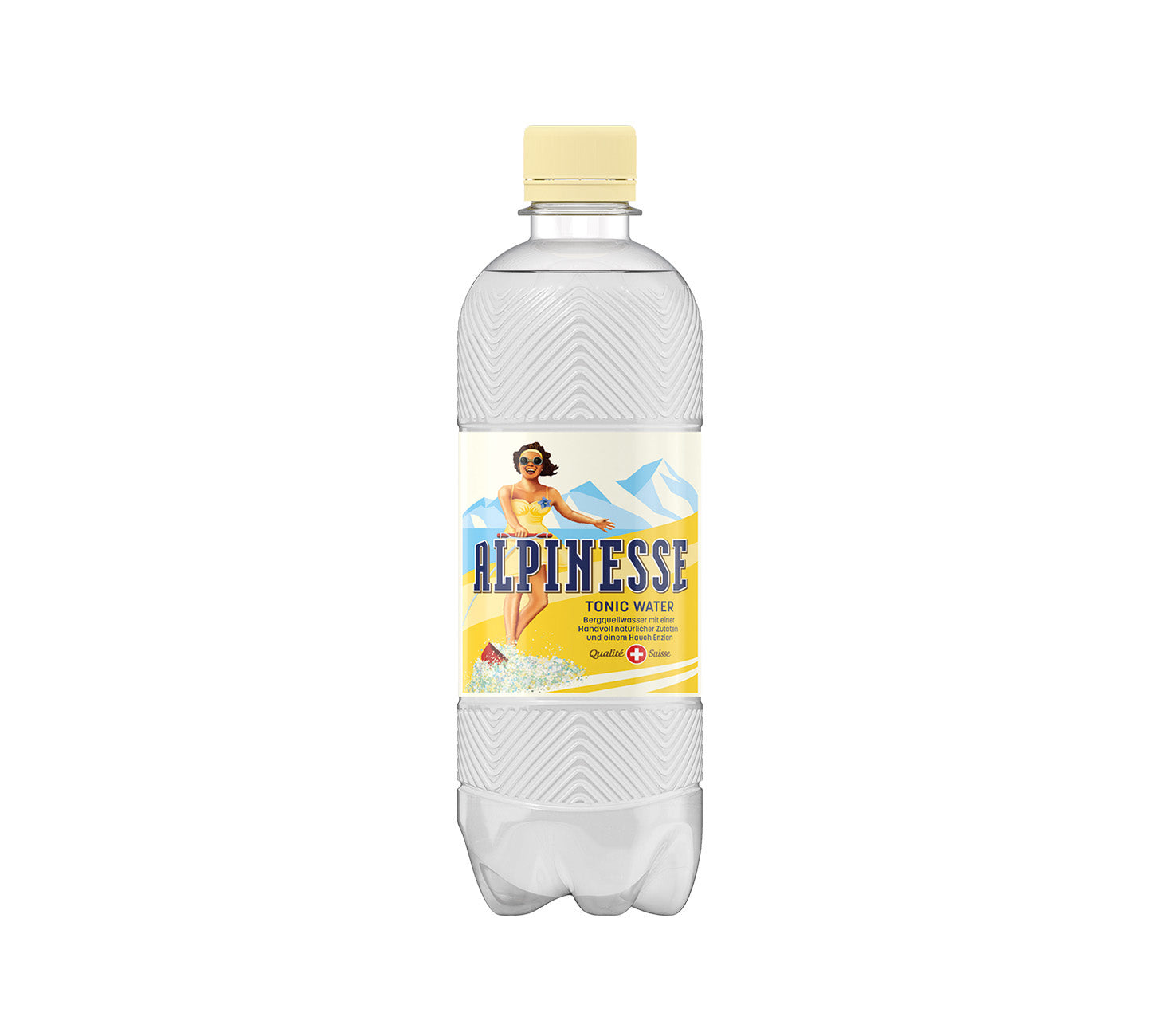 DE: Alpinesse Tonic Water 50cl PET – erfrischendes Tonic mit Bitterkeit und alpiner Chinin-Note.

FR: Alpinesse Tonic Water 50cl PET – tonic rafraîchissant au goût amer et à la quinine alpine.

IT: Alpinesse Tonic Water 50cl PET – tonic rinfrescante con amarezza ed elegante nota di chinino.