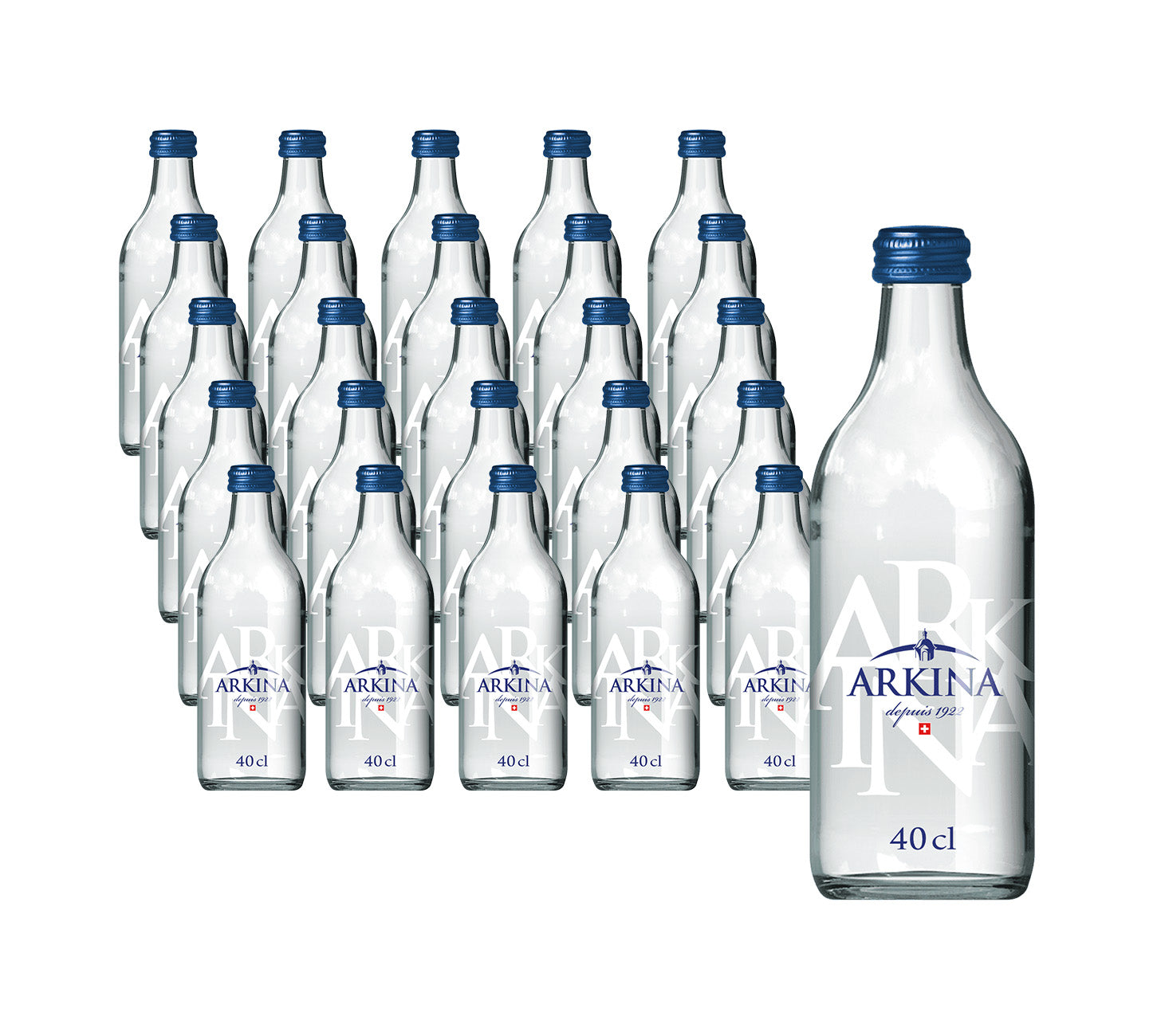 DE: Arkina Blau ohne Kohlensäure 40cl 20-Harasse MHI – stilles Mineralwasser in Glasflaschen, ideal für Gastronomie und Hotellerie.

FR: Arkina Bleu sans gaz 40cl 20-harasse MHI – eau minérale plate en bouteilles en verre, idéale pour la restauration et l’hôtellerie.

IT: Arkina Blu senza gas 40cl 20-cassetta MHI – acqua minerale naturale senza bollicine in bottiglie di vetro, ideale per ristorazione e hotel.