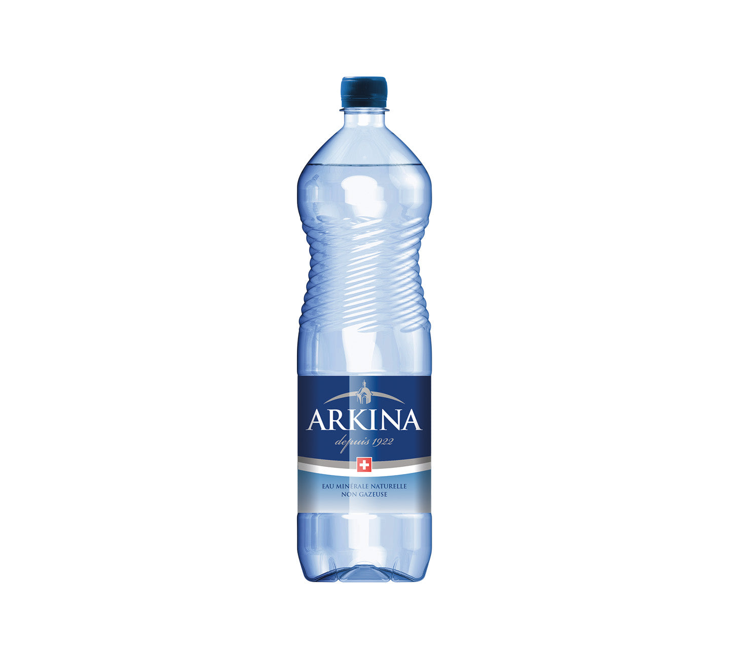 DE: Arkina Blau ohne Kohlensäure 150cl, stilles Mineralwasser in PET-Einzelflasche.

FR: Arkina Bleu sans gaz 150cl, eau minérale plate en bouteille PET individuelle.

IT: Arkina Blu senza gas 150cl, acqua minerale naturale senza gas in bottiglia PET singola.