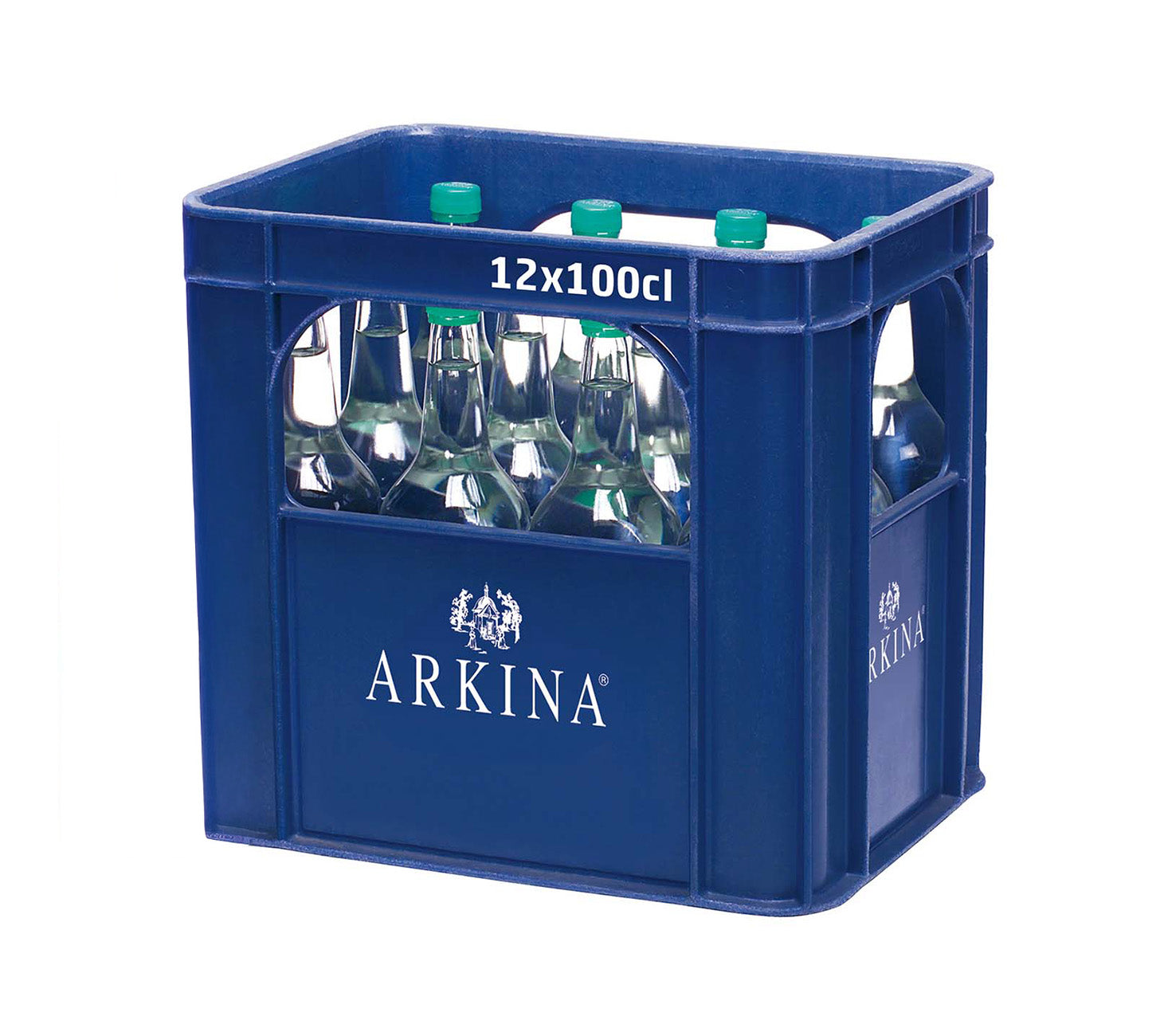 DE: Arkina Grün mit Kohlensäure 100cl 12-Harasse – sprudelndes Mineralwasser in Glasflaschen für Gastronomie und Haushalt.

FR: Arkina Vert gazeuse 100cl 12-harasse – eau minérale pétillante en grandes bouteilles en verre.

IT: Arkina Verde frizzante 100cl 12-cassetta – acqua minerale naturale gassata in grandi bottiglie di vetro.
