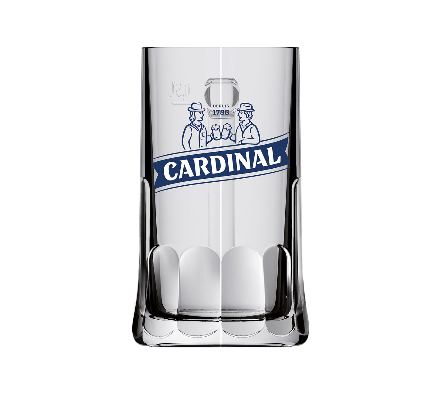 DE: Cardinal Henkelglas 50cl – leeres offizielles Bierglas
FR: Cardinal chope à bière 50cl – verre officiel vide
IT: Cardinal boccale di birra 50cl – bicchiere ufficiale vuoto