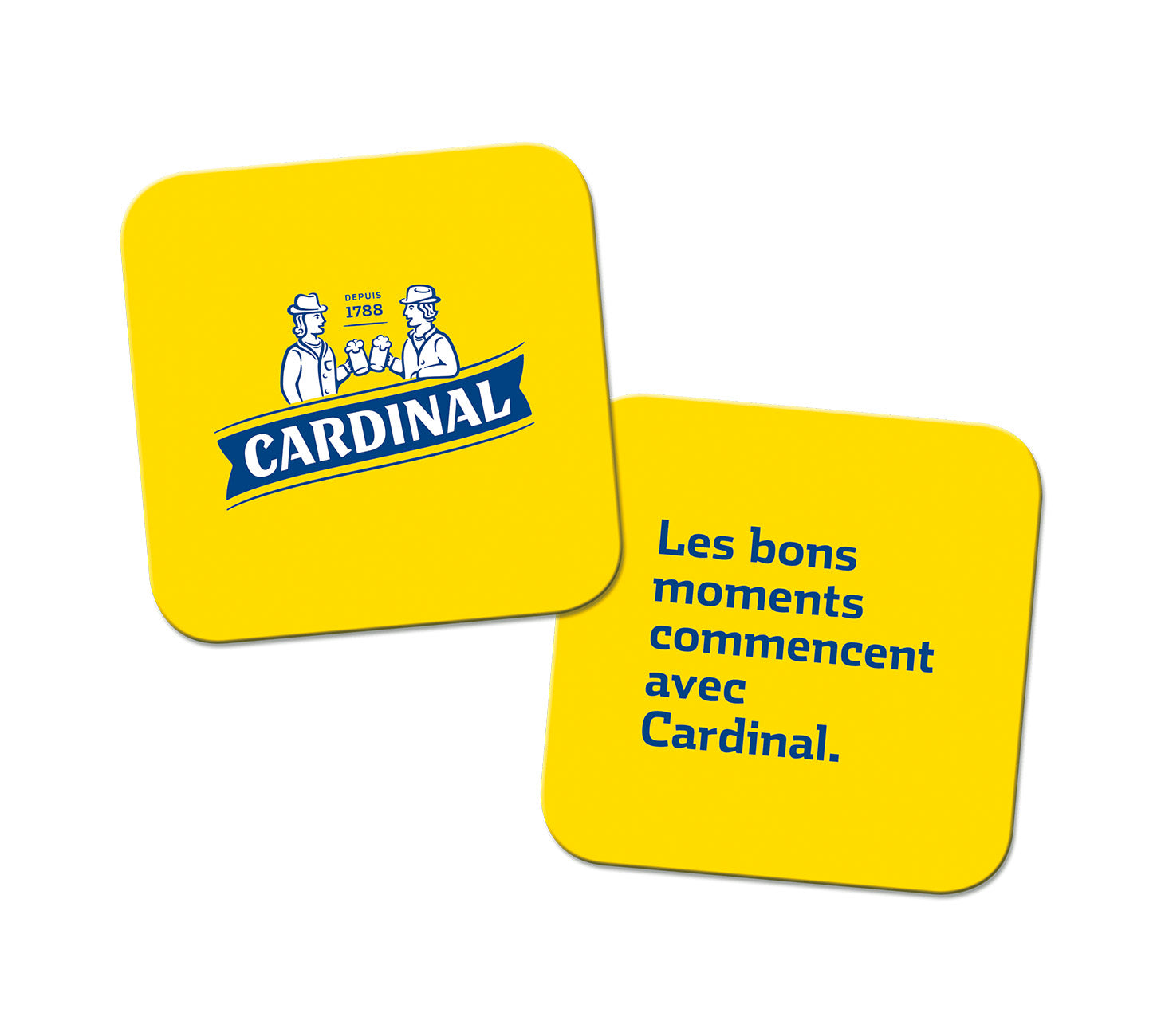 DE: Cardinal Bierteller, Vorder- und Rückseite sichtbar, praktisch für Biergläser und Flaschen.
FR: Cardinal sous-verres, recto et verso visibles, pratiques pour verres et bouteilles.
IT: Cardinal sottobicchieri, fronte e retro visibili, pratici per bicchieri e bottiglie.

Keywords: cardinal, bierteller, bierglas, feldschloesschen-getraenkeshop