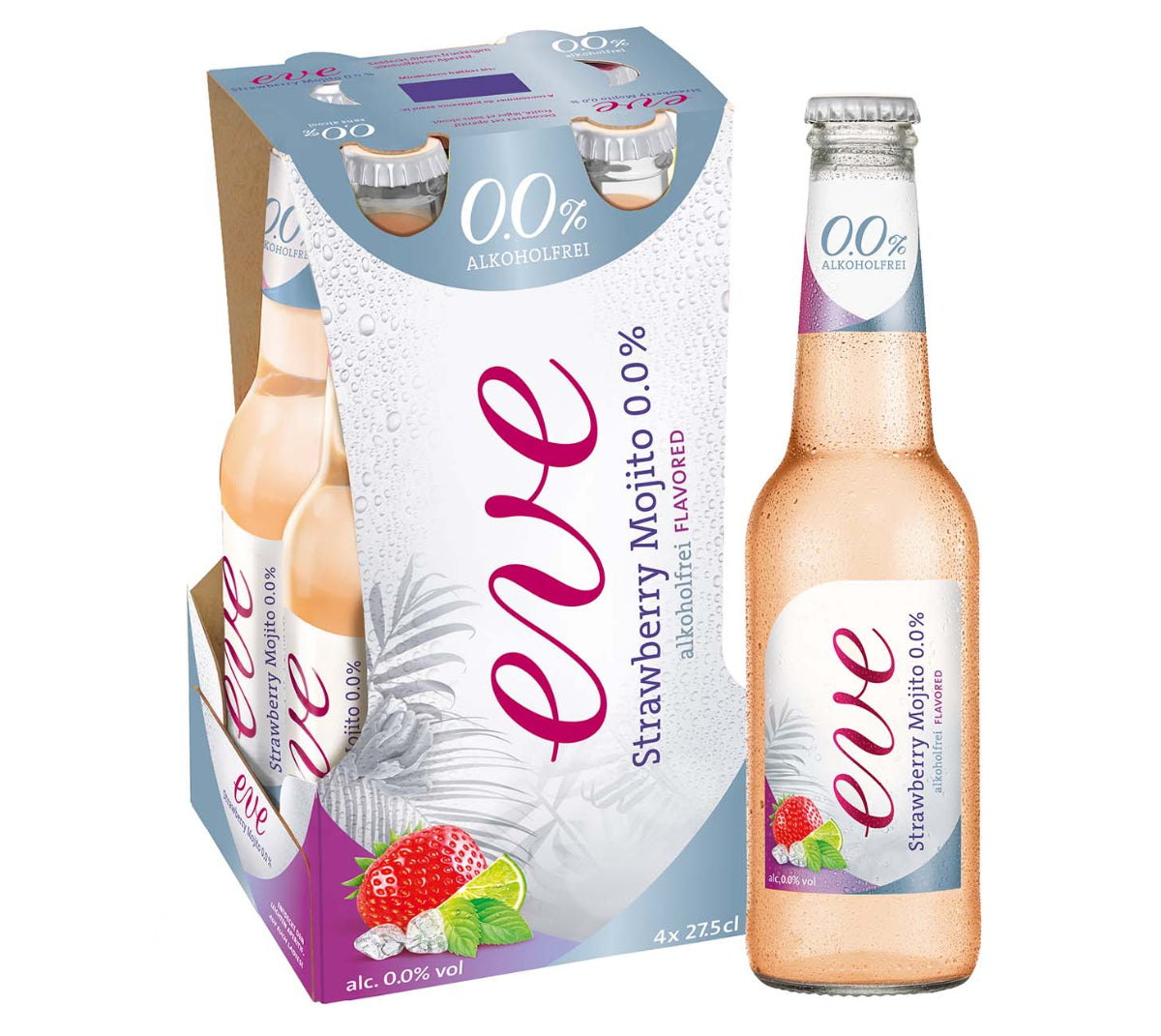Eve Strawberry Mojito 0.0% alkoholfreies Biermischgetränk 27.5cl 4-Pack