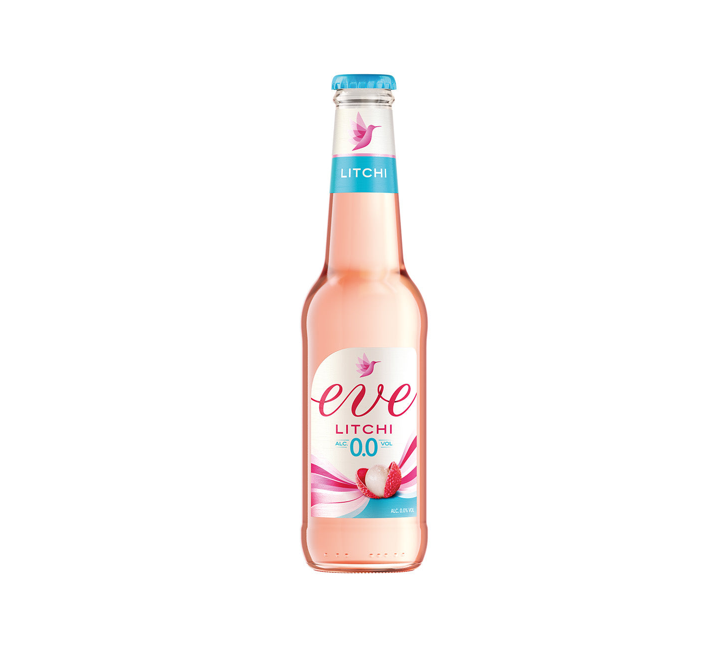 DE: Eve Litchi 0.0% alkoholfreies Biermischgetränk 27.5cl, fruchtiger Litchi-Geschmack.

FR: Eve Litchi 0.0% boisson sans alcool à base de bière 27.5cl au litchi.

IT: Eve Litchi 0.0% bevanda analcolica a base di birra 27.5cl al litchi.