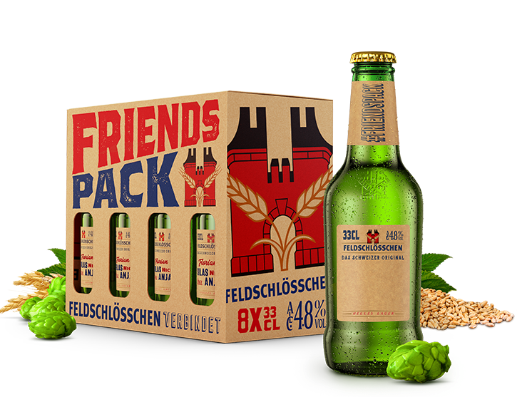 Feldschlösschen Friendspack mit personalisierten Flaschen (33cl)