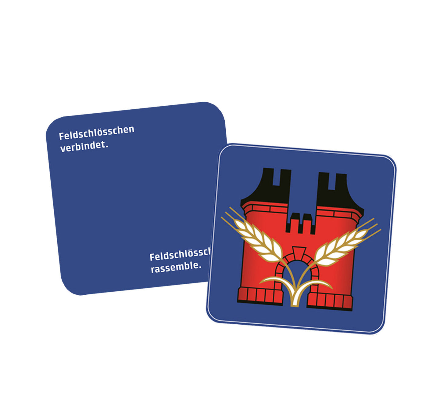 DE: Feldschloesschen Bierteller aus Karton mit Logo, Set à 100 Stück, vor neutralem Hintergrund

FR: Assiettes à bière Feldschloesschen en carton avec logo, lot de 100 pièces, sur fond neutre

IT: Piatti da birra Feldschloesschen in cartone con logo, confezione da 100 pezzi, su sfondo neutro