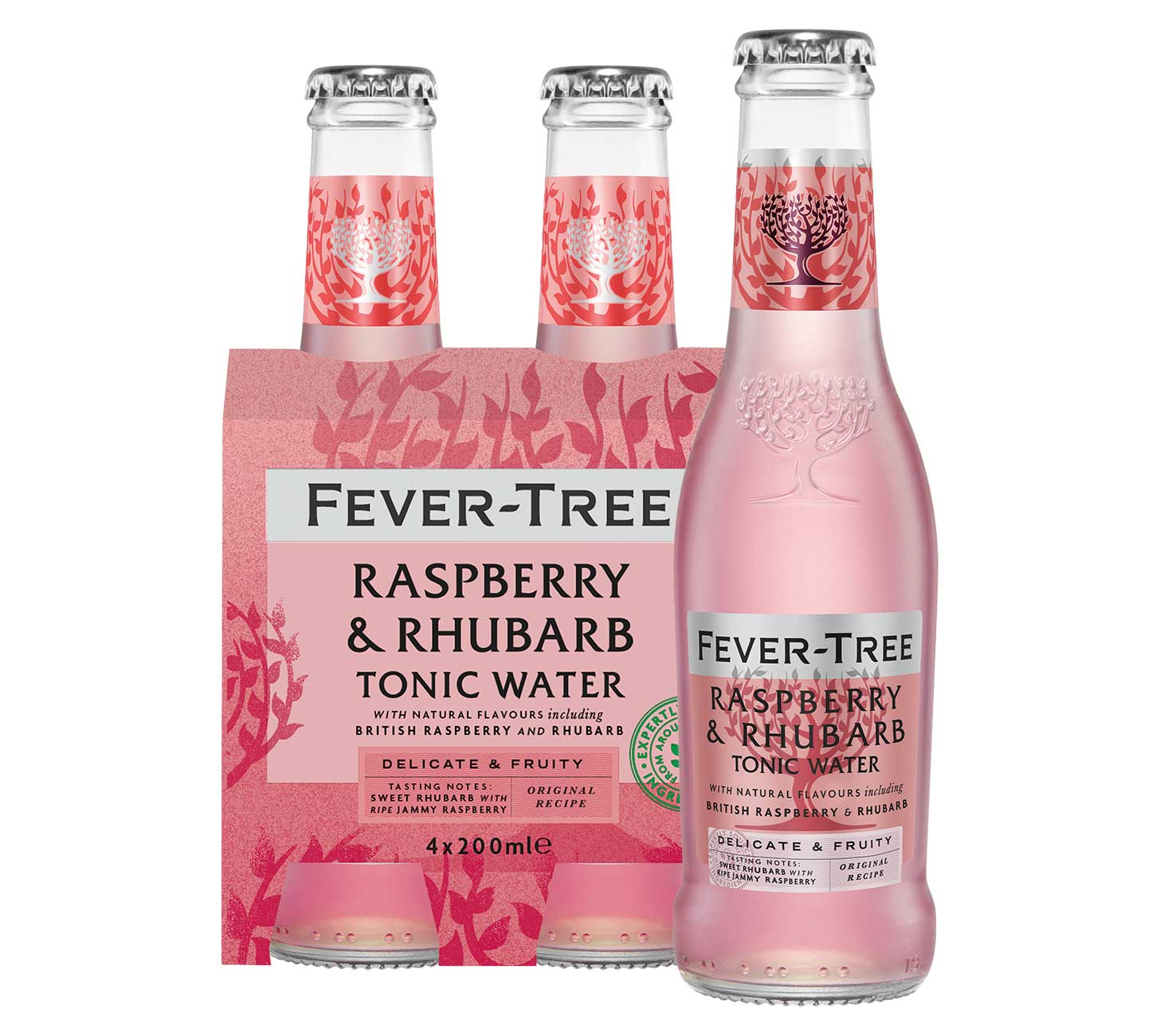 Fever-Tree Raspberry & Rhubarb Tonic Softdrink 20cl 4-Pack