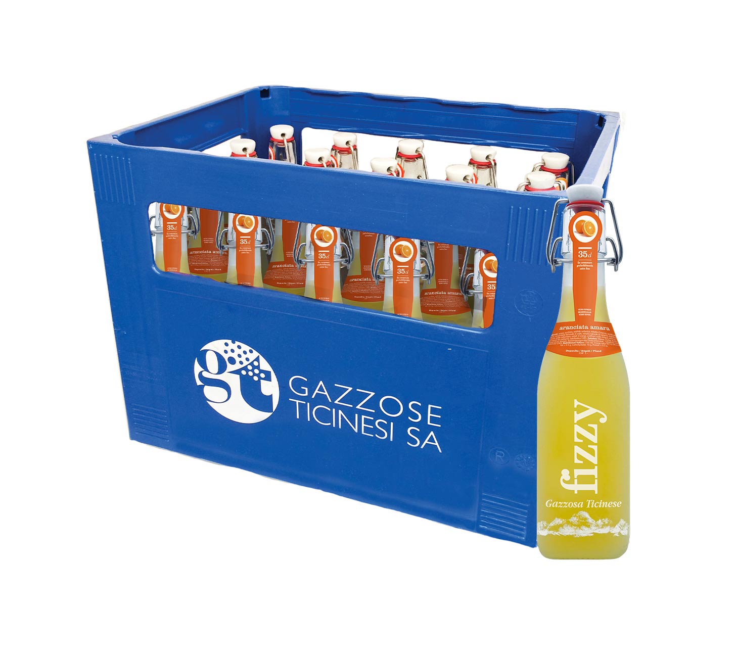 Gazzosa Bibita analcolica gassata all'arancia amara 35cl 20-Hrasse