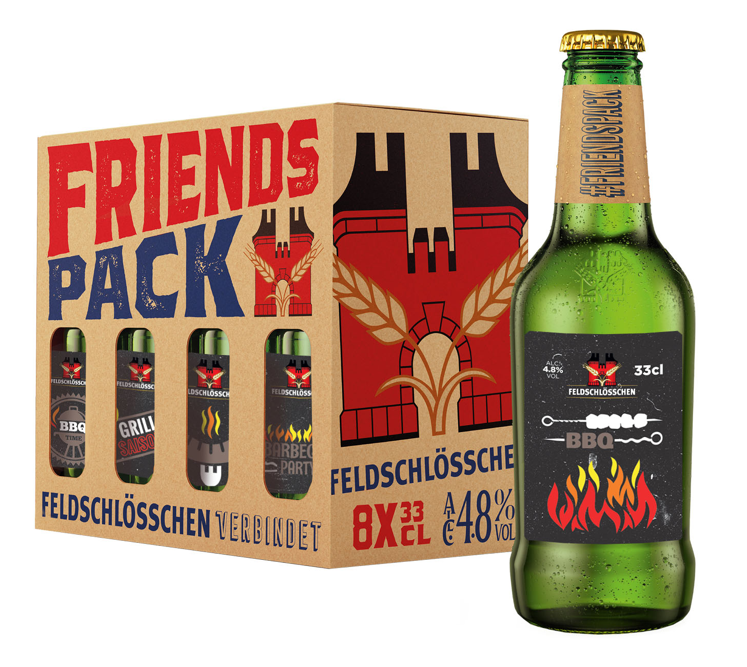 Feldschlösschen BBQ Friendspack Bier 33cl 8-Pack