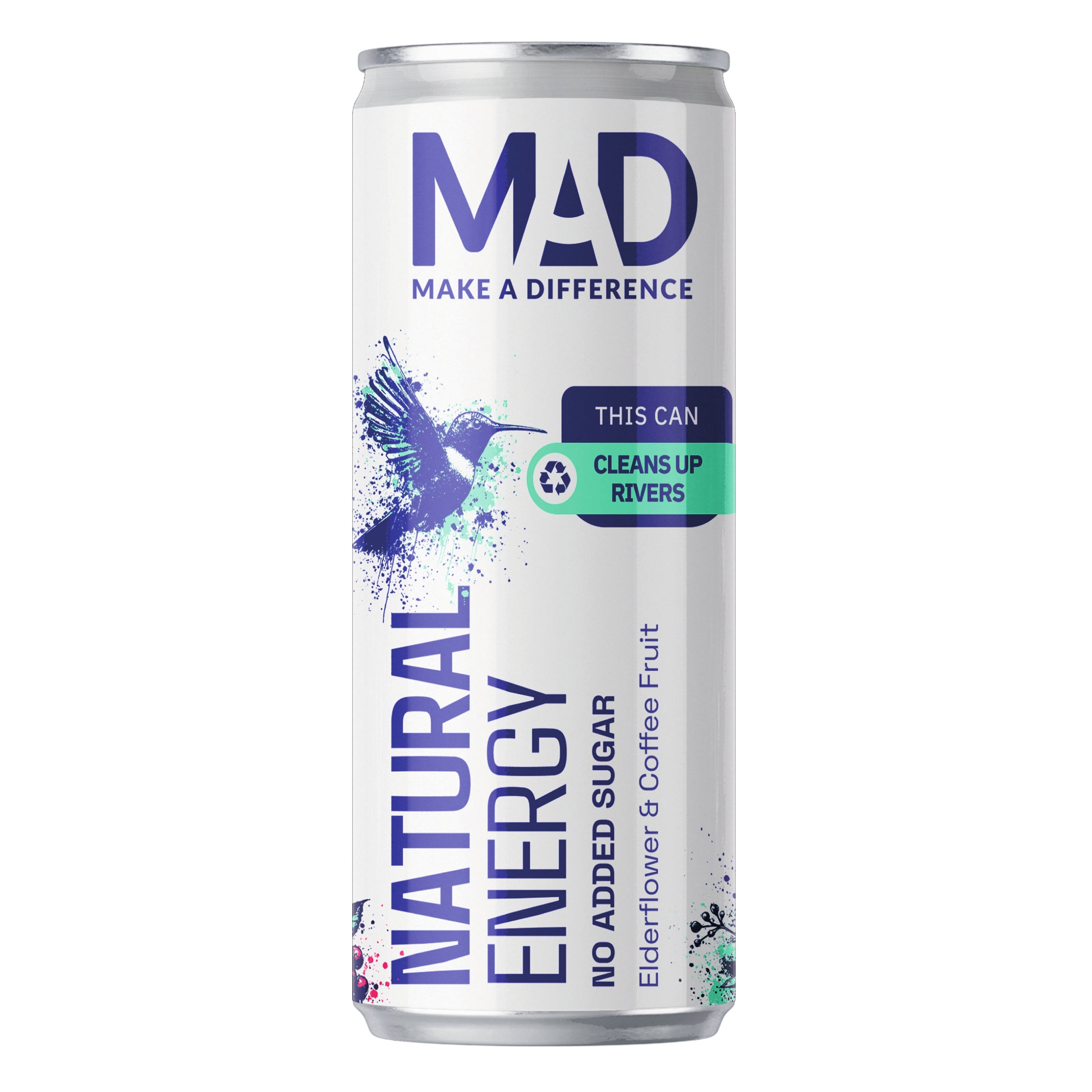 MAD Natural Energy – Holunderblüte & Kaffeefrucht Softdrink 33cl 24-Pack