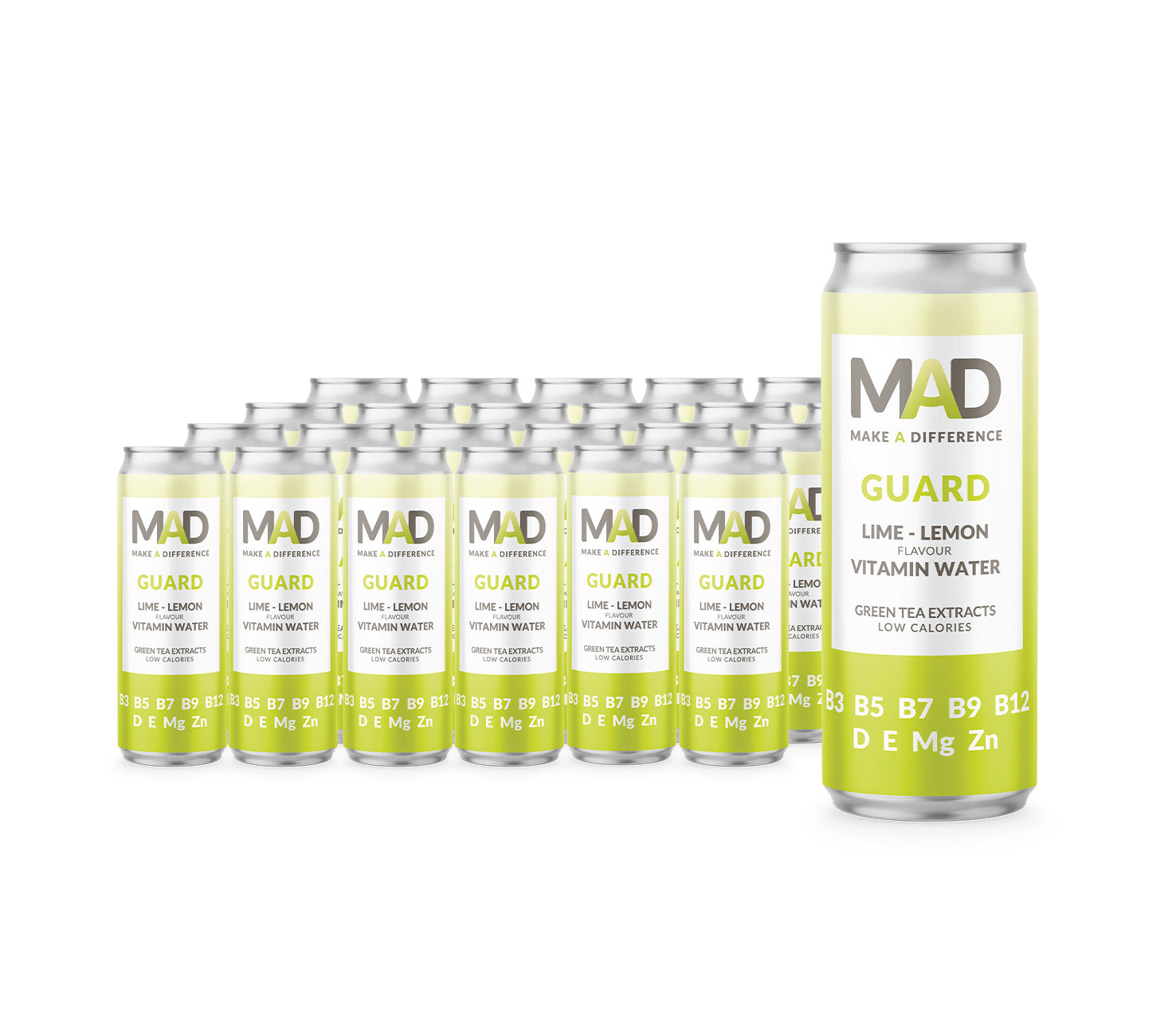 MAD GUARD Vitamin Water & Magnesium Lemon & Lime Sport & Wellnessgetränk 33cl 24-Pack
