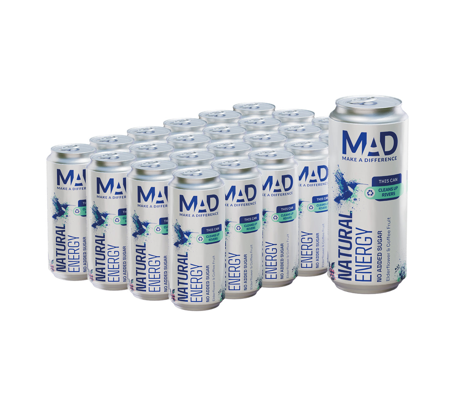 MAD NATURAL ENERGY Holunderblüte & Kaffeefrucht Energy Drink 33cl 24-Pack