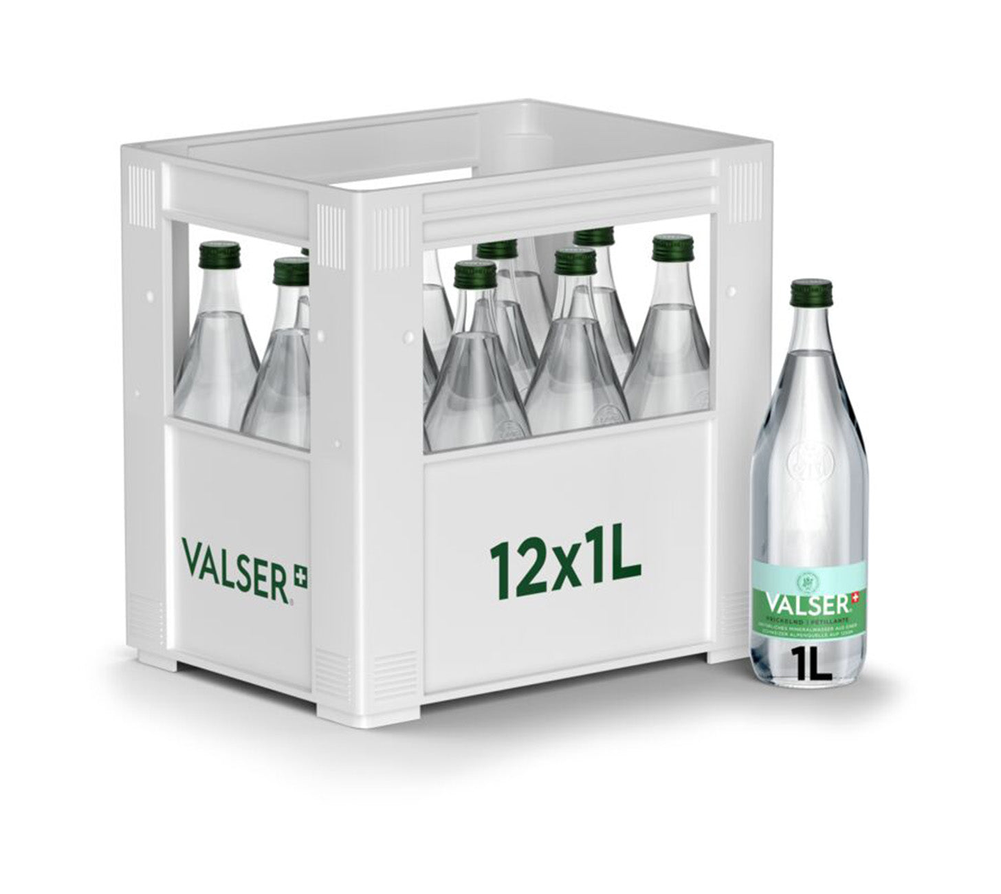 Valser Prickelnd mit CO2 Wasser 100cl 12-Harasse