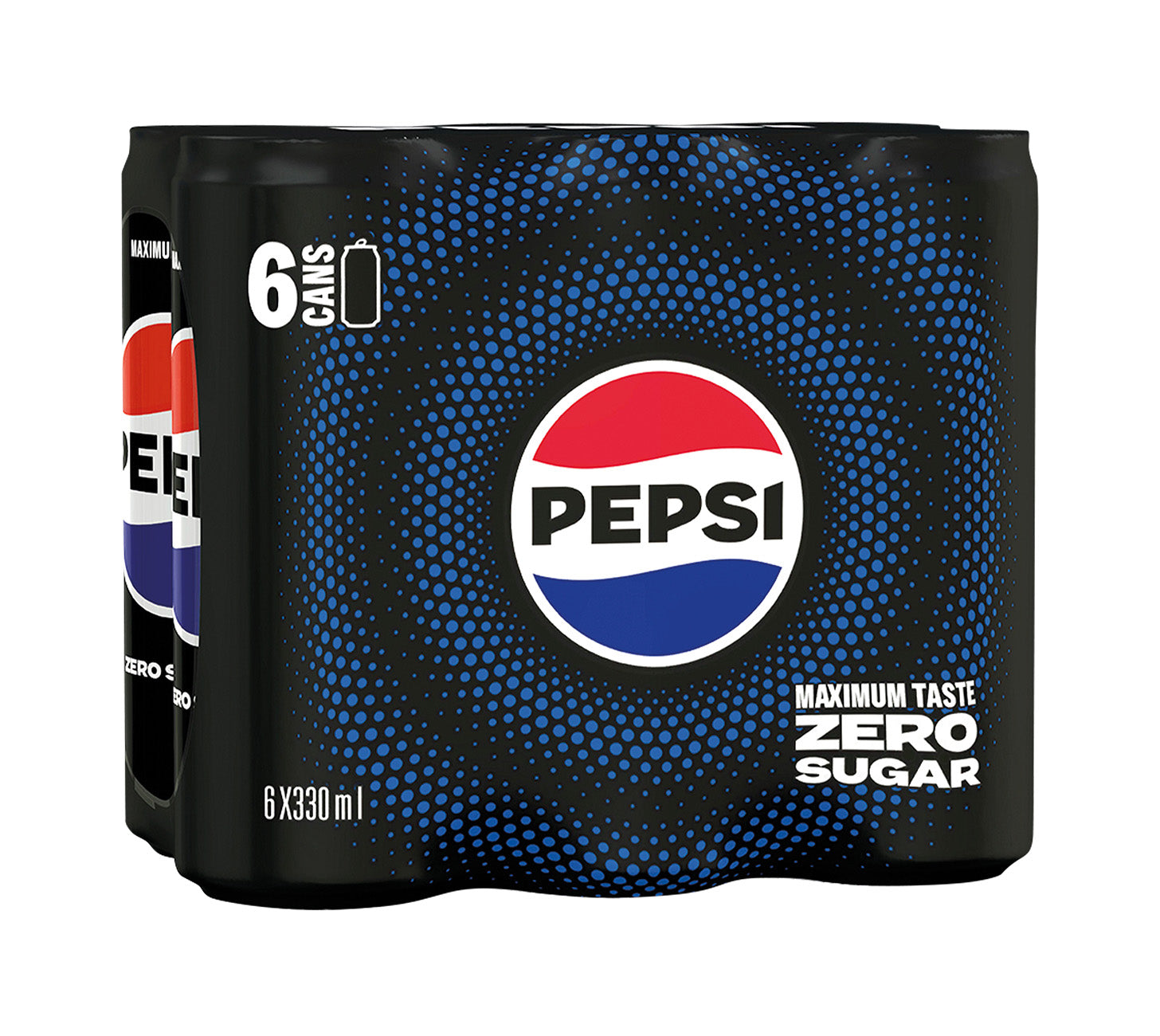 DE: Pepsi Zero 33cl 6-Pack – Dosen Softdrink ohne Zucker.

FR: Pepsi Zero 33cl 6-Pack – pack de canettes soda sans sucre.

IT: Pepsi Zero 33cl 6-Pack – confezione lattine soft drink senza zucchero.
