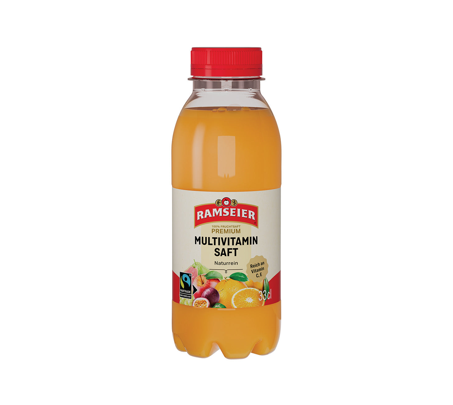 DE:
Ramseier Multivitaminsaft 33cl – Fruchtsaftgetraenk mit Vitaminen, fruchtig und erfrischend, Einzelflasche

FR:
Ramseier jus multivitamines 33cl – boisson aux fruits avec vitamines, fruitée et rafraîchissante, bouteille individuelle

IT:
Ramseier succo multivitaminico 33cl – bevanda alla frutta con vitamine, fruttata e rinfrescante, bottiglia singola

Keywords:
ramseier multivitamin, multivitaminsaft, fruchtsaftgetraenk, vitamine, 33cl, einzelflasche