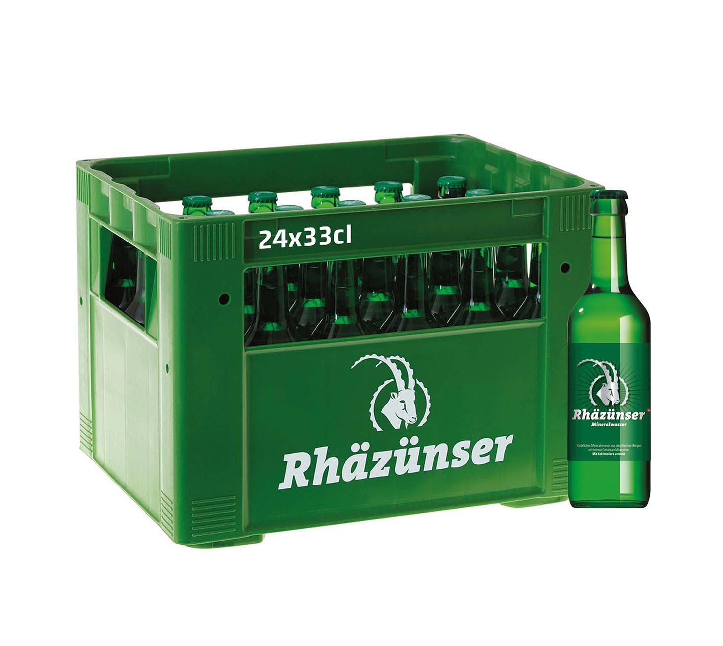 DE: Rhäzünser mit Kohlensäure 35cl 24-Harasse – sprudelndes Mineralwasser in PET-Flaschen.

FR: Rhäzünser gazeuse 35cl 24-Harasse – eau minerale petillante en bouteilles PET.

IT: Rhäzünser frizzante 35cl 24-Harasse – acqua minerale naturale gassata in bottiglie PET.
Keywords: mineralwasser, wasser, rhaezuenser, mit kohlensaeure, sprudel, 35cl harasse, feldschloesschen-getraenkeshop