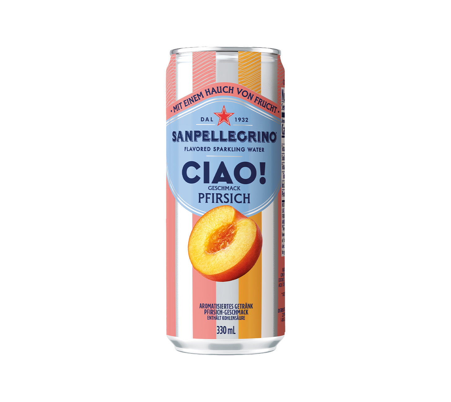 DE: San Pellegrino Pfirsich 6x33cl – Pfirsichgetränk im Multipack
FR: San Pellegrino Pêche 6x33cl – boisson à la pêche en pack
IT: San Pellegrino Pesca 6x33cl – bevanda alla pesca in confezione multipla