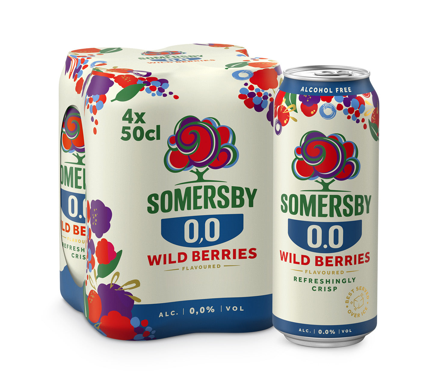 Somersby Wild Berries 0.0 alkoholfreies Modern Cider 50cl 4-Pack