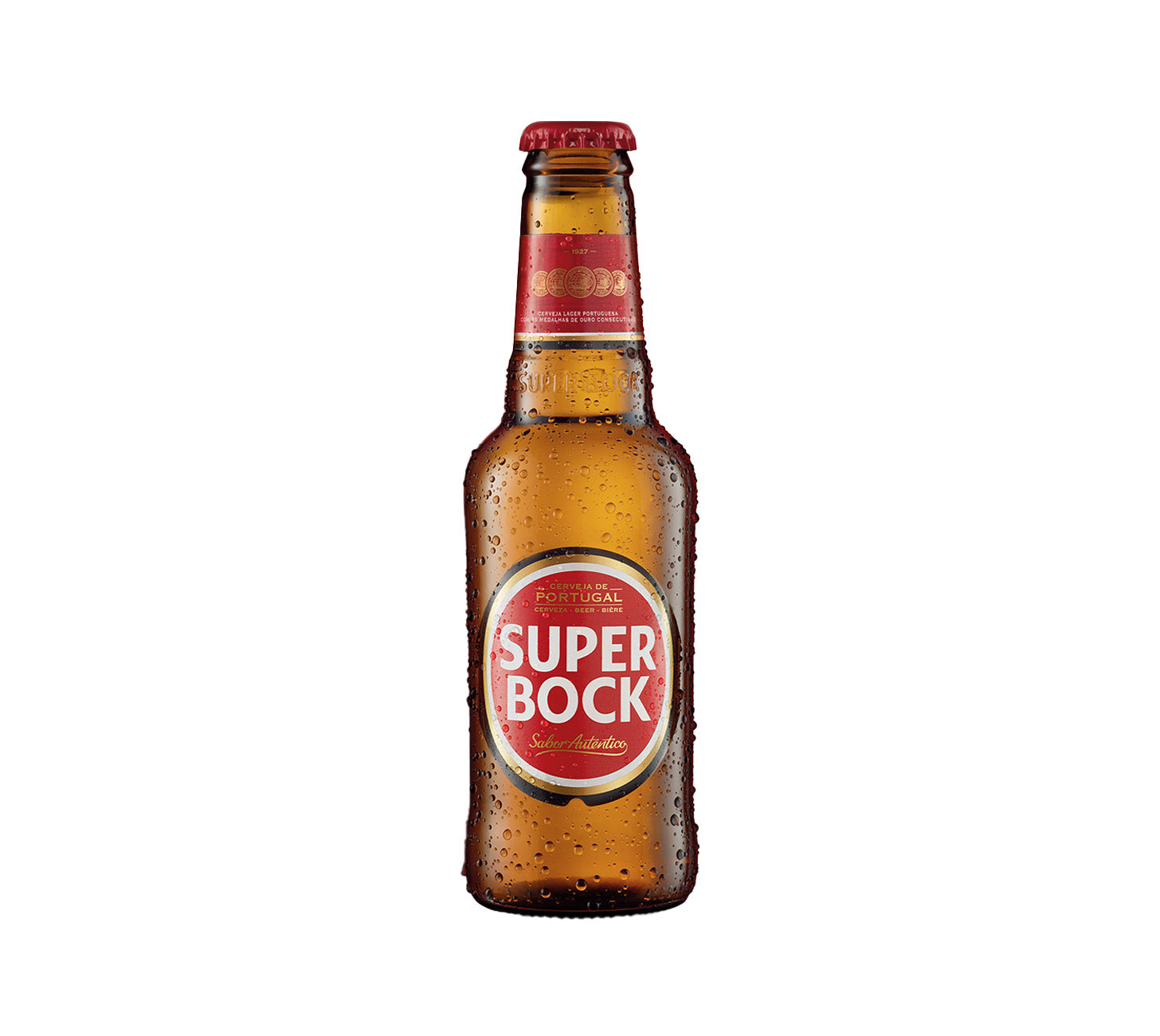 DE: Super Bock Lager Bier 25cl – portugiesisches Lagerbier, mild und erfrischend in der handlichen Glasflasche.

FR: Super Bock Lager Biere 25cl – bière portugaise classique, douce et rafraîchissante en bouteille en verre.

IT: Super Bock Lager Birra 25cl – birra portoghese classica, fresca e leggera in bottiglia di vetro.