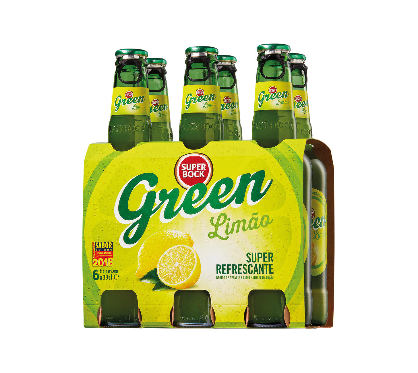 DE: Super Bock Green Bier 33cl 6 Pack – leichtes portugiesisches Bier mit nur 0,5 % Alkohol, erfrischend und angenehm mild, ideal fuer bewussten Biergenuss.

FR: Super Bock Green Biere 33cl 6 Pack – biere portugaise legere avec seulement 0,5 % d’alcool, fraiche et facile a boire.

IT: Super Bock Green Birra 33cl 6 Pack – birra portoghese leggera con solo 0,5 % di alcol, fresca e piacevole.