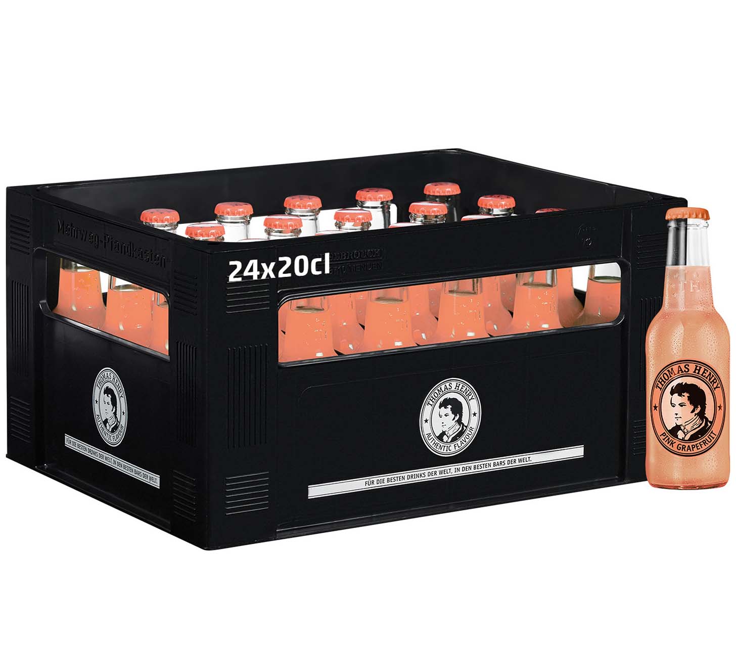 Boisson gazeuse au pamplemousse rose Thomas Henry 20 cl 24 h