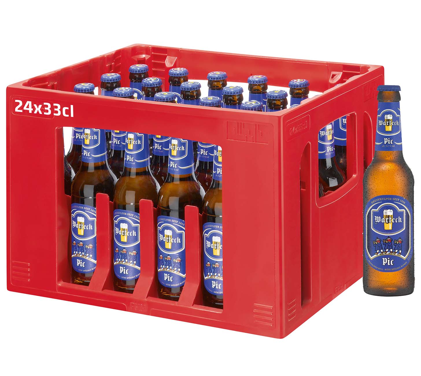 Warteck Pic Bier 33cl 24-Harasse